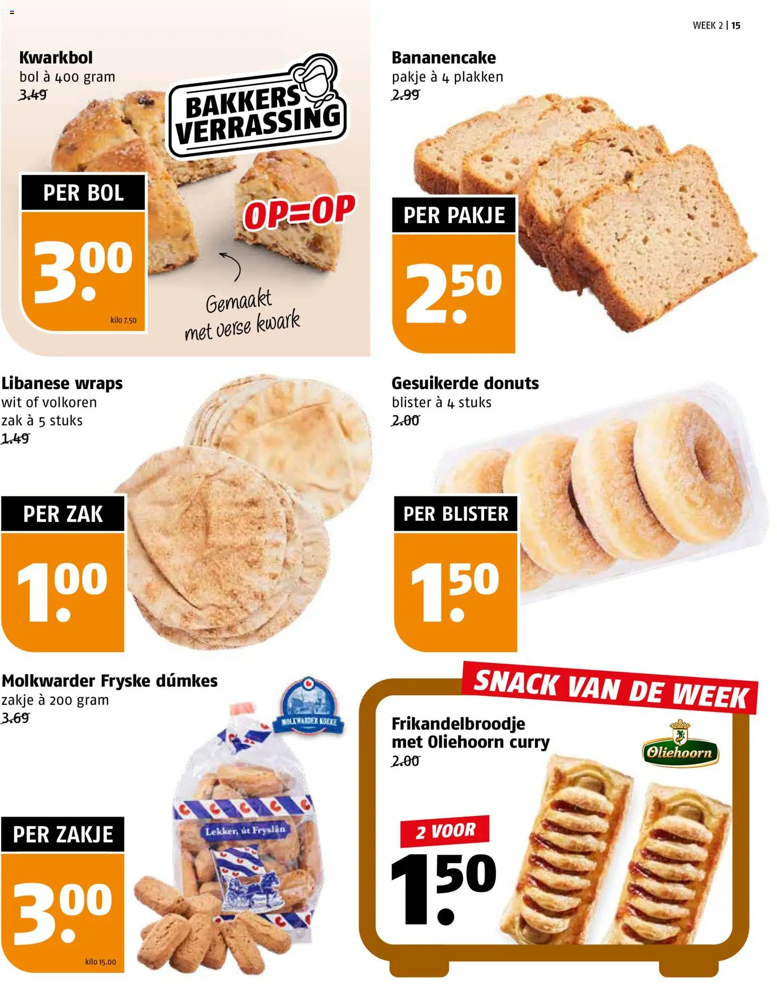 {H1} | Pagina: 15 | Producten: Kwark, Donuts, Zak, Bol