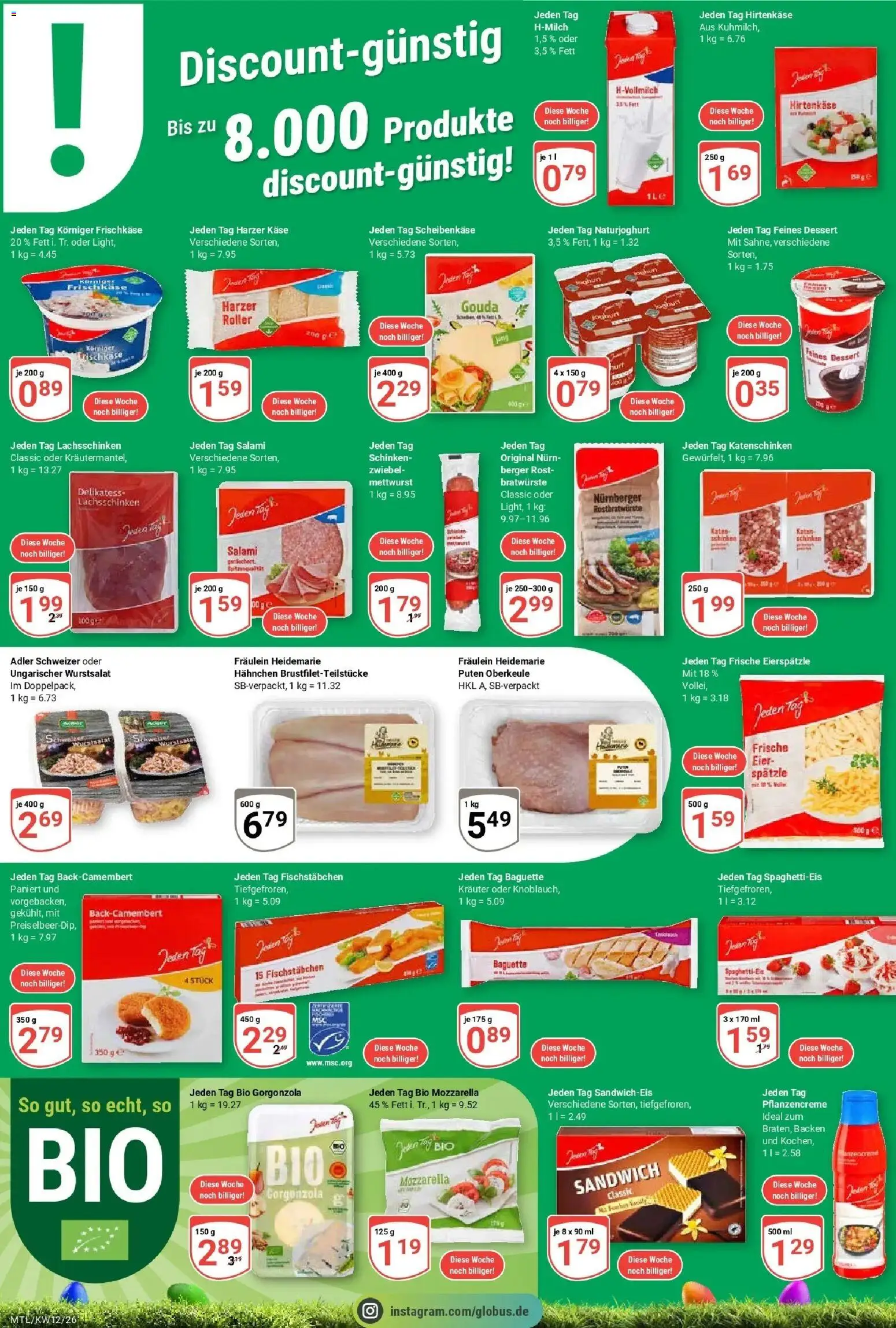 Globus prospekt Maintal-Dörnigheim	 – gültig ab 15.03.2026 | Seite: 20 | Produkte: Hahnchen, Gouda, Baguette, Frischkase