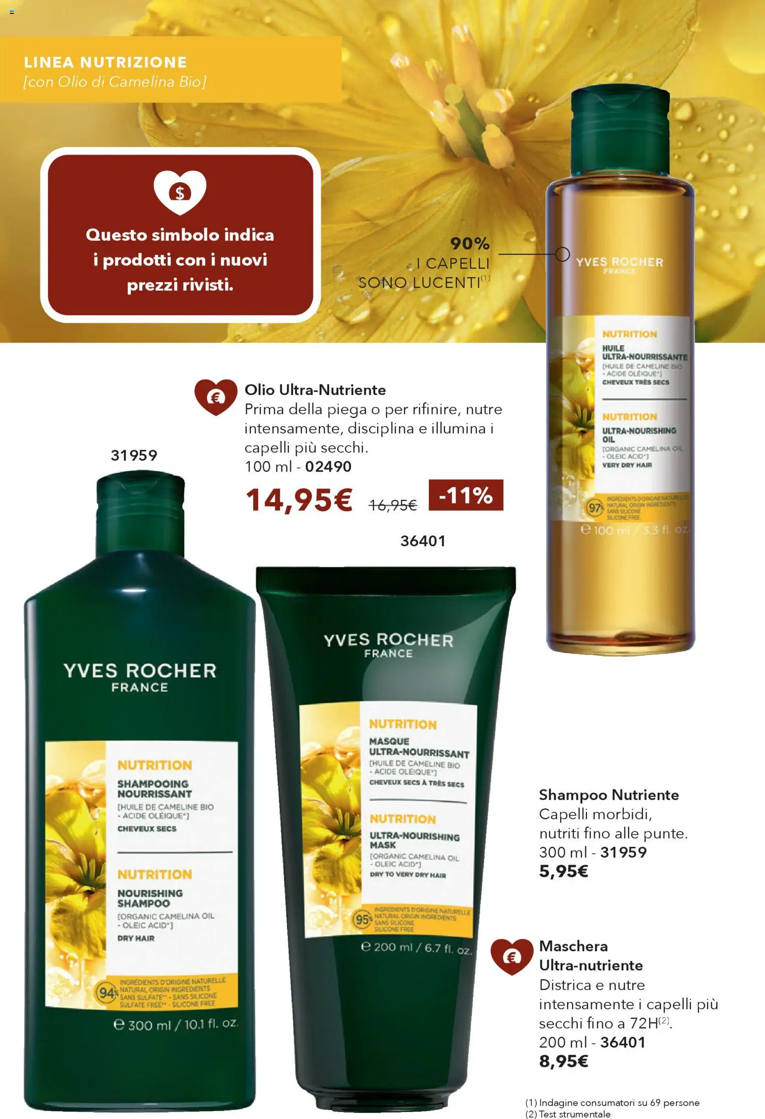 Volantino Yves Rocher del 17.02.2026 | Pagina: 56 | Prodotti: Shampoo, Maschera, Olio, Silicone