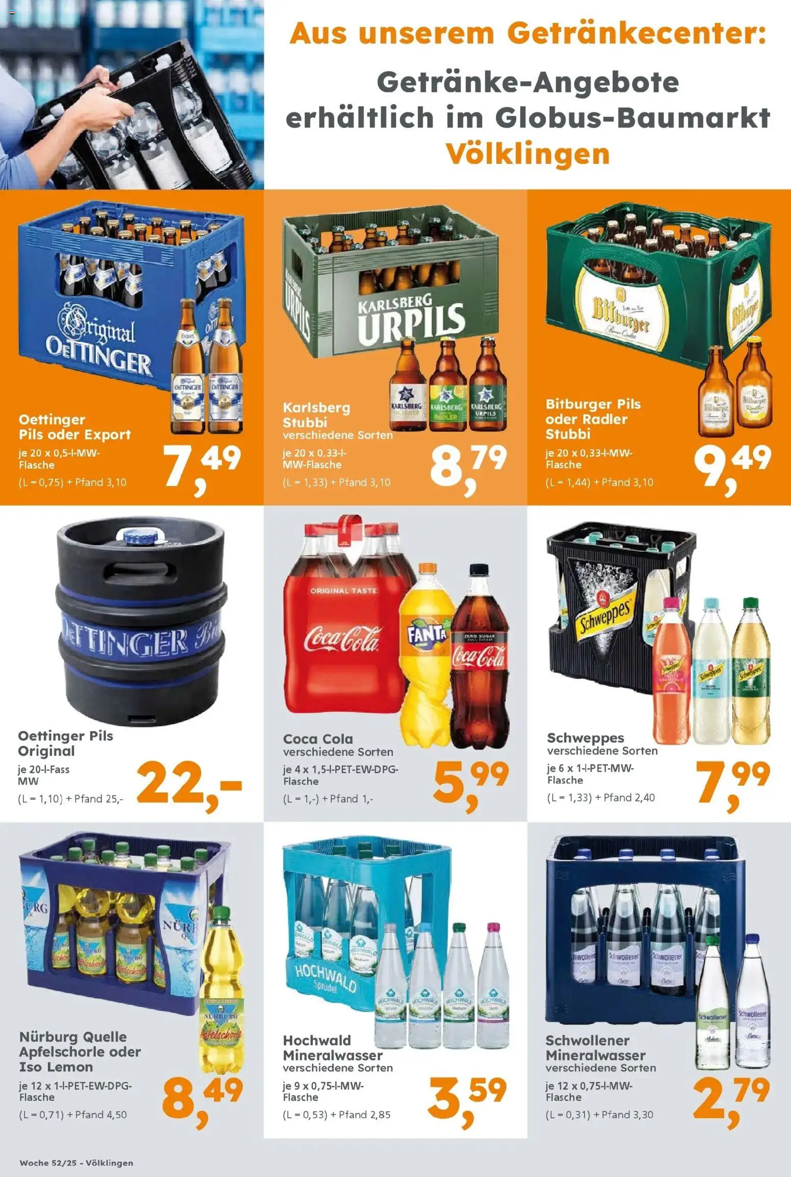 Globus Baumarkt prospekt Heusweiler	 – gültig ab 22.12.2025 | Seite: 11 | Produkte: Bitburger, Cola, Mineralwasser, Radler