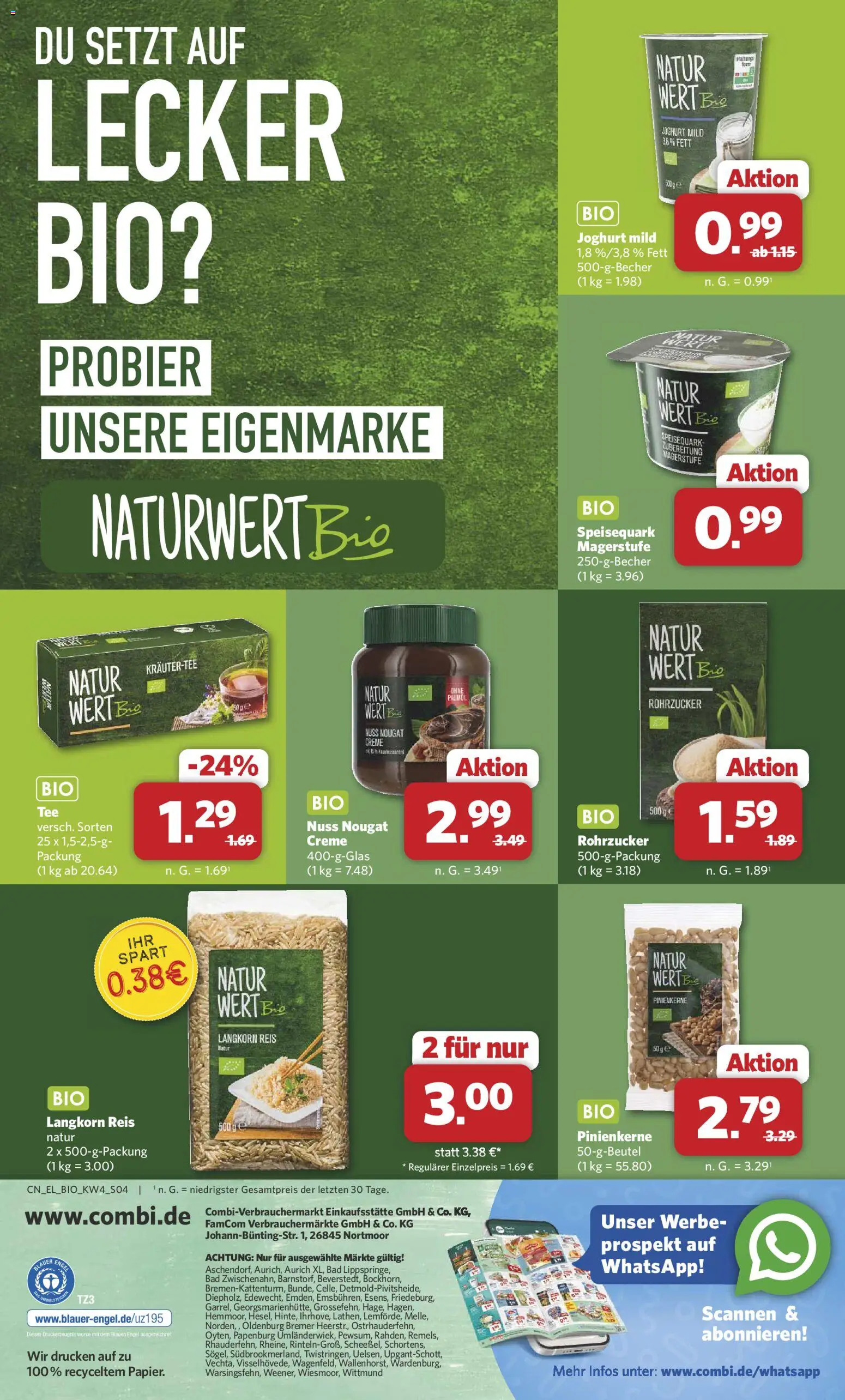 Combi Sonderangebote – gültig ab 19.01.2026 | Seite: 4 | Produkte: Bad, Creme, Reis, Speisequark