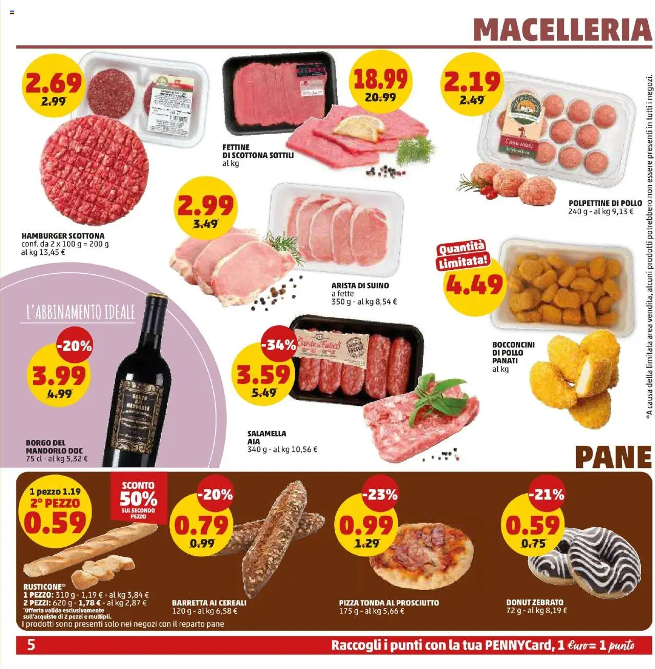 Volantino PENNY del 10.09.2025 | Pagina: 5 | Prodotti: Pizza, Pollo, Cereali, Hamburger