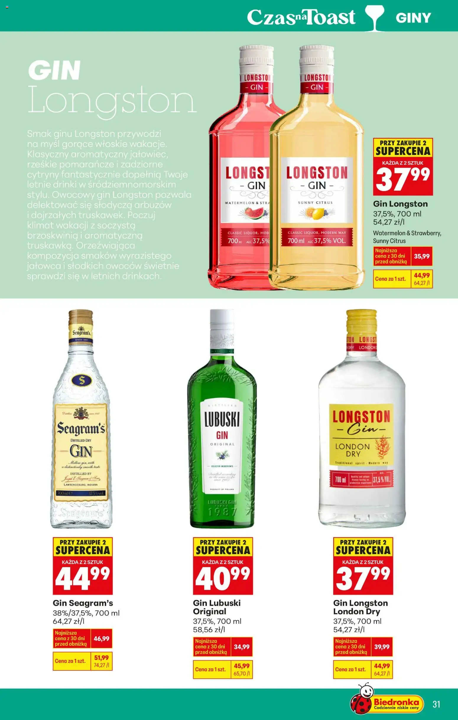Biedronka Polsko leták - Czas na toast od 23.02.2026 | Strana: 35 | Produkty: Gin