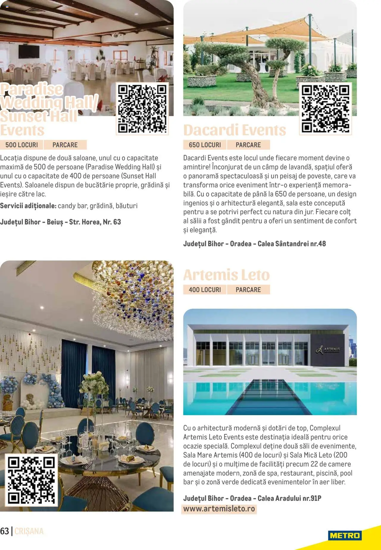 Metro catalog - Ghid Locații pentru Evenimente – valabil de la 09.05.2024 | Pagină: 63 | Produse: Bucătărie
