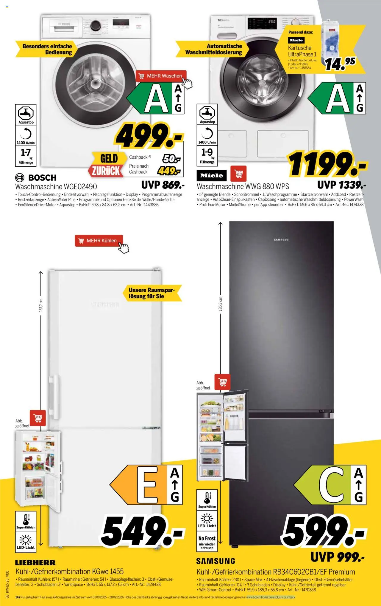 Medimax Prospekt 	 – gültig ab 11.10.2025 | Seite: 6 | Produkte: Miele, Bosch, Liebherr, Waschmaschine