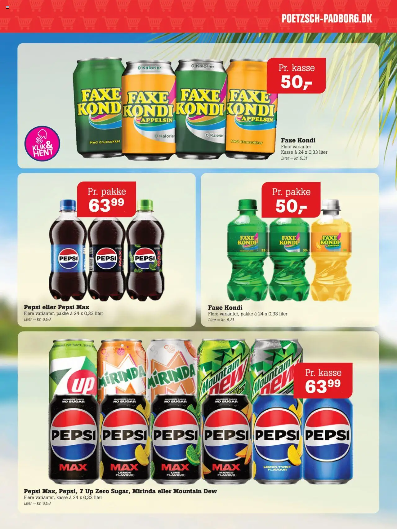 Poetzsch Padborg Tilbudsavis gyldig fra 26.06.2025 | Side: 28 | Produkter: Faxe Kondi, Pepsi, Pepsi Max