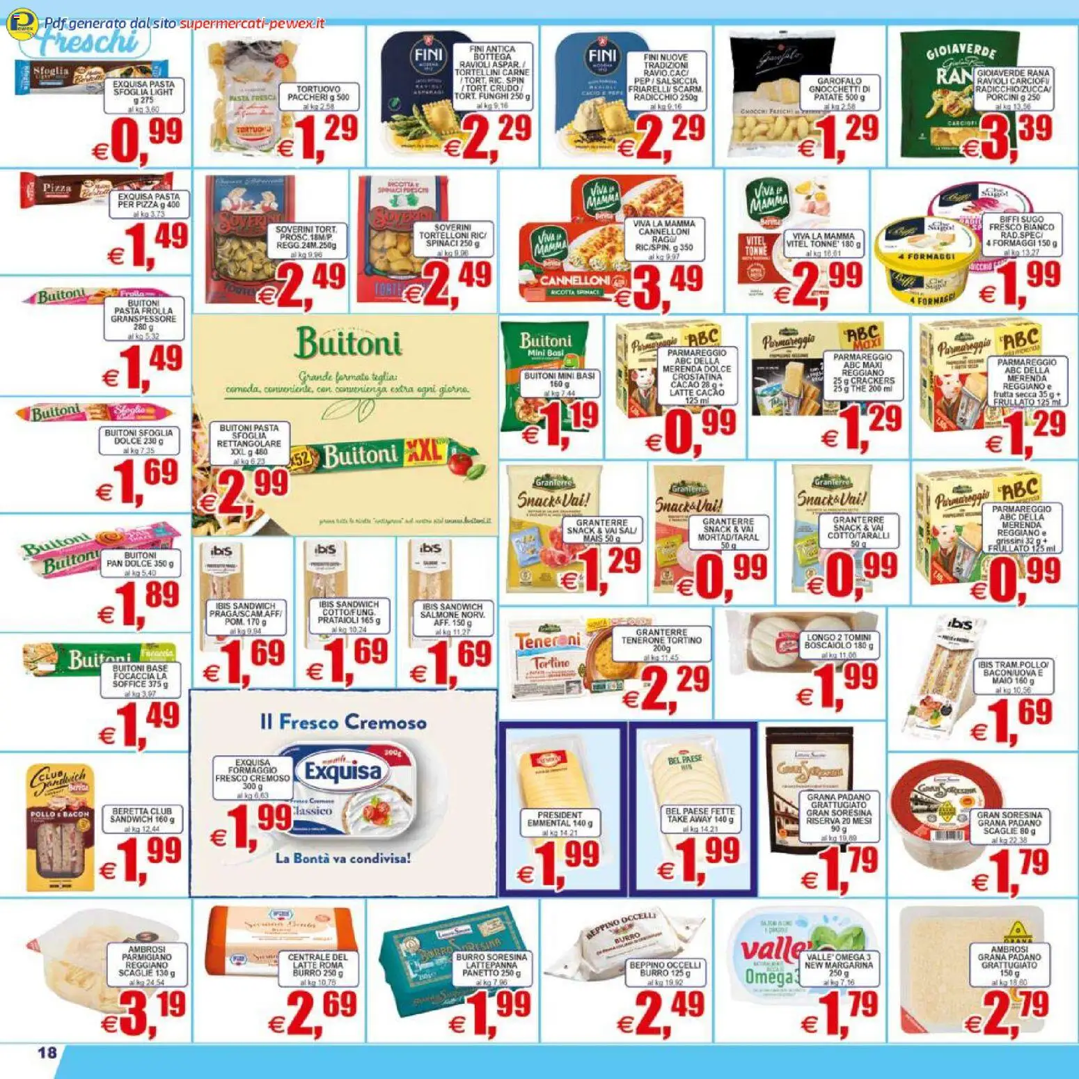 Volantino Pewex del 07.04.2026 | Pagina: 18 | Prodotti: Pizza, Focaccia, Paccheri, Gnocchetti