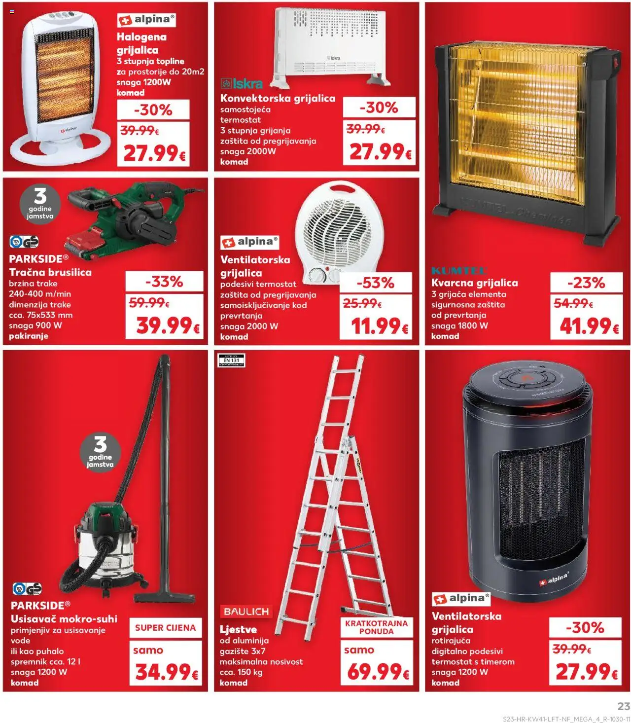 Kaufland katalog | vrijedi od 08.10.2025 | Stranica: 23 | Proizvodi: Usisavač, Brusilica, Termostat, Parkside