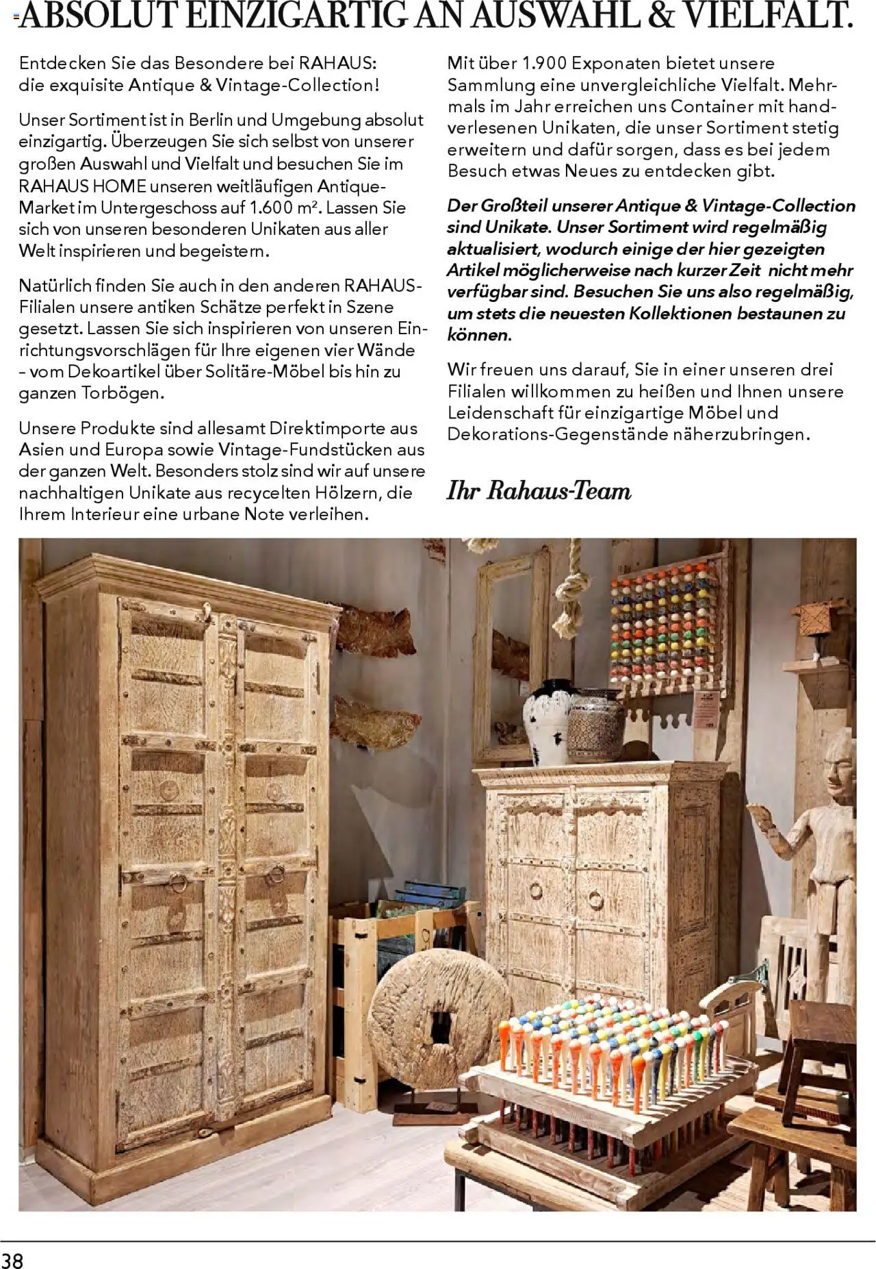 Rahaus  Antique und Vintage - gültig ab dem 10.07.2024 | Seite: 38