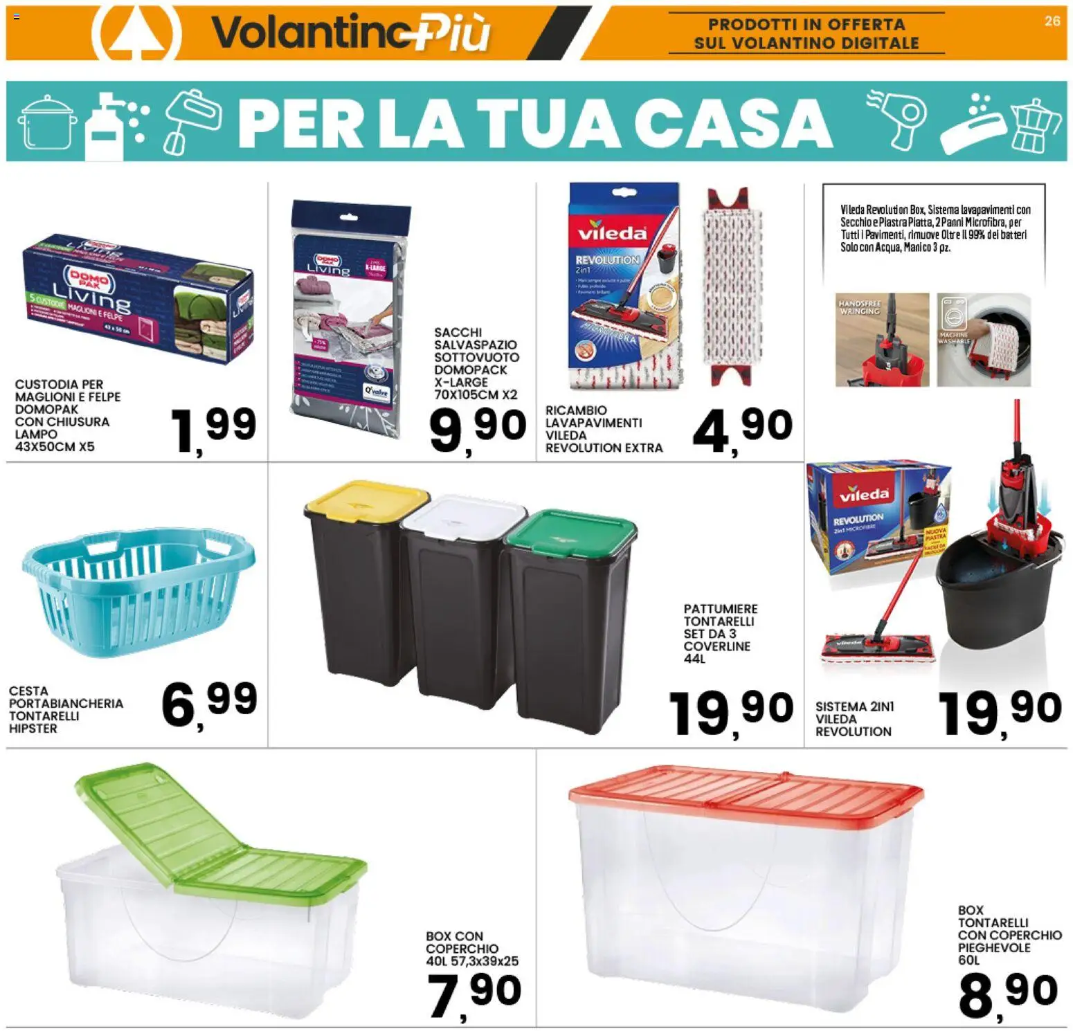 Volantino Interspar del 16.03.2026 | Pagina: 26 | Prodotti: Secchio, Portabiancheria