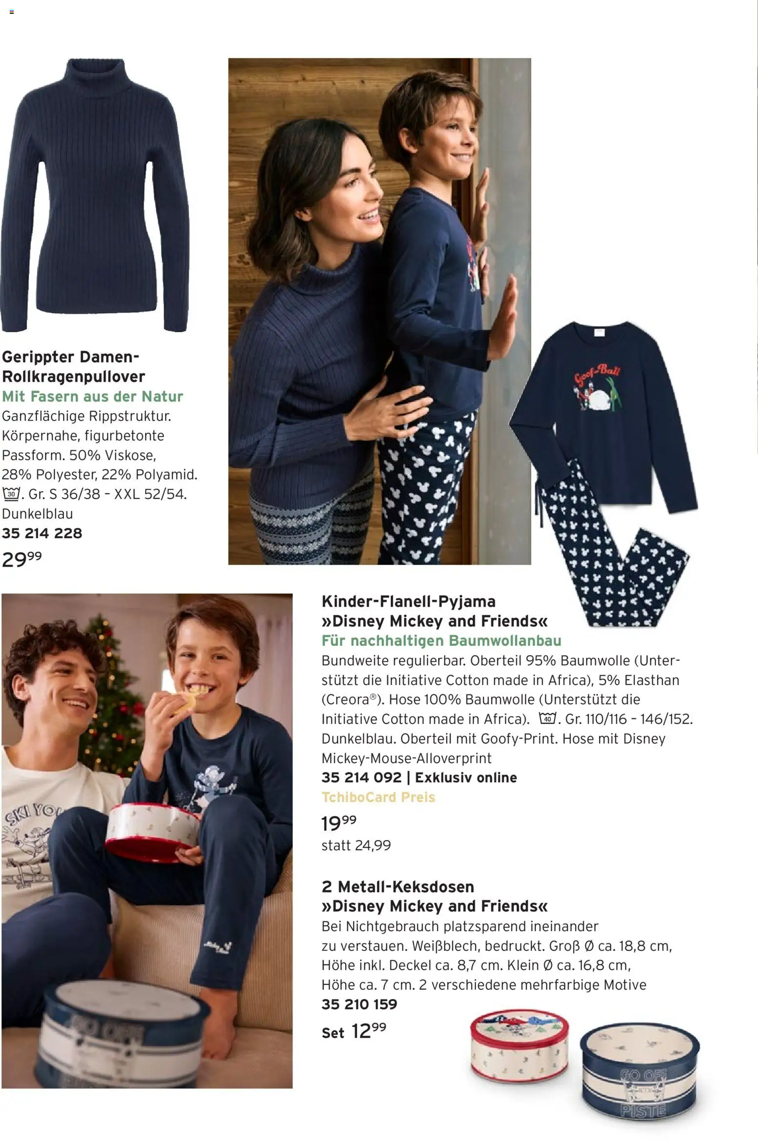 Tchibo Weihnachtsfreude mit Disney – gültig ab 17.12.2025 | Seite: 16 | Produkte: Rollkragenpullover, Ski, Hose