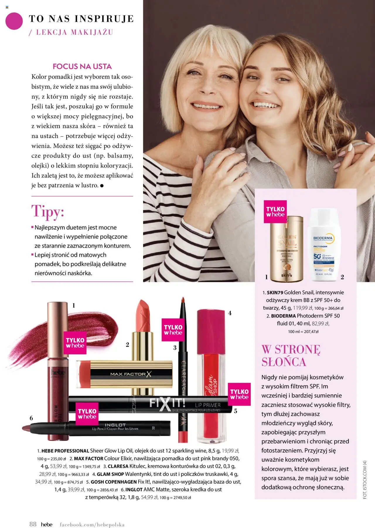 Hebe Gazetka - Magazyn od 01.05.2025 | Strona: 88 | Produkty: Pomadka, krem BB, Krem, Konturówka