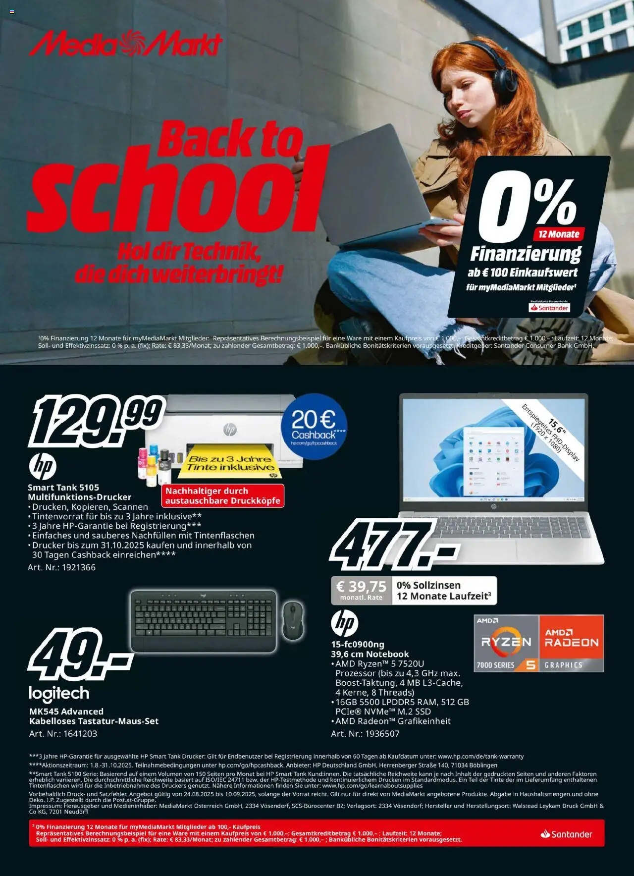 Media Markt Angebote gültig ab 24.08.2025 | Seite: 1 | Produkte: Drucker