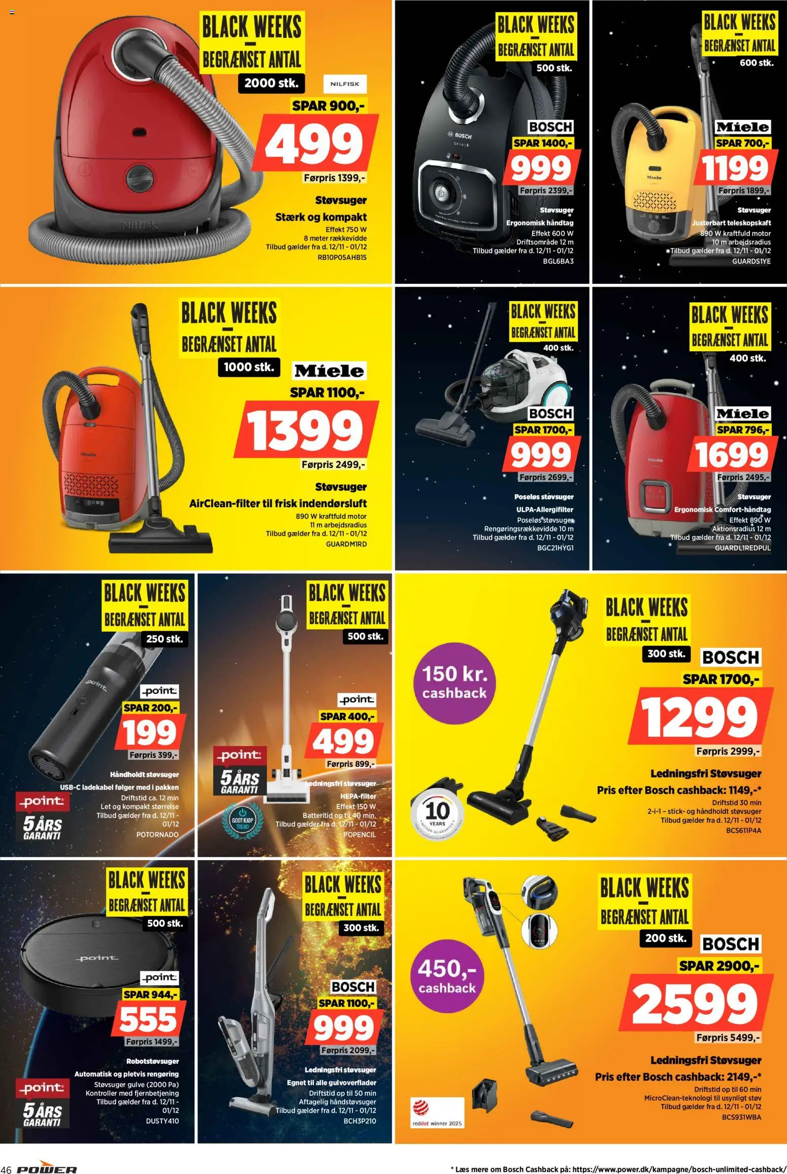 Power tilbudsavis – gyldig fra 28.11.2025 | Side: 46 | Produkter: Robotstøvsuger, Støvsuger