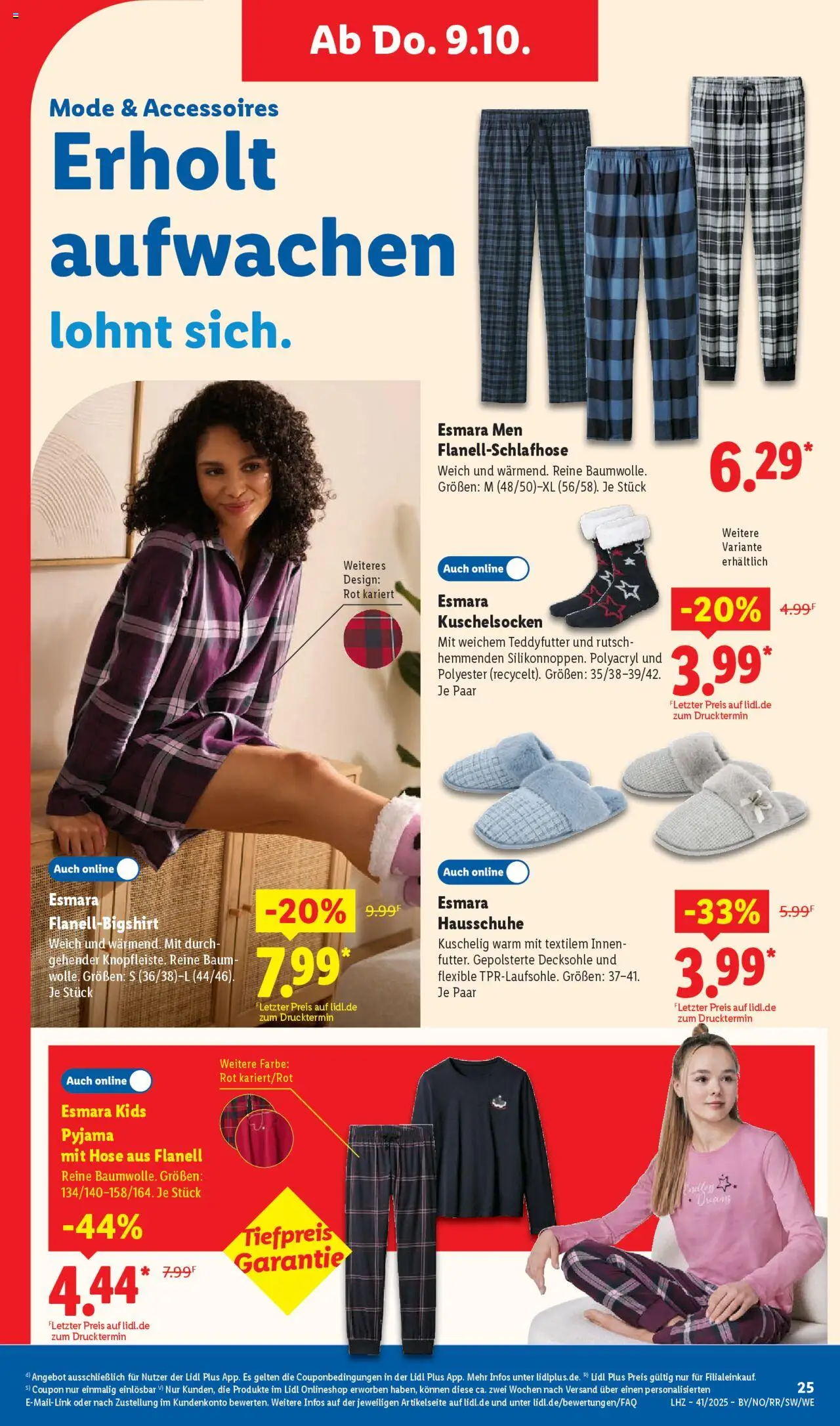 Lidl Prospekt Hilders – gültig ab 06.10.2025 | Seite: 39 | Produkte: Hose, Pyjama, Hausschuhe