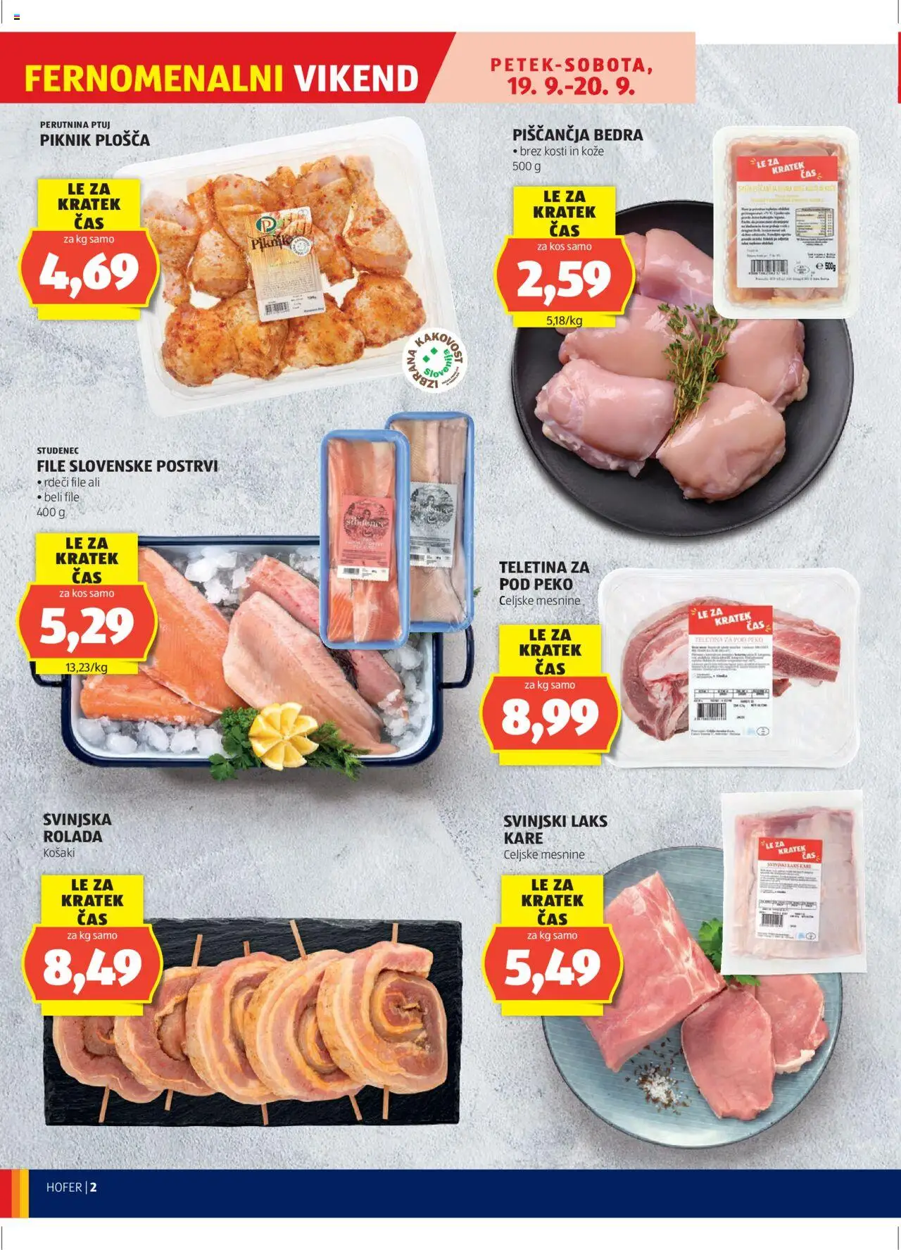 Hofer SI katalog | vrijedi od 18.09.2025 | Stranica: 2 | Proizvodi: Teletina, Perutnina Ptuj