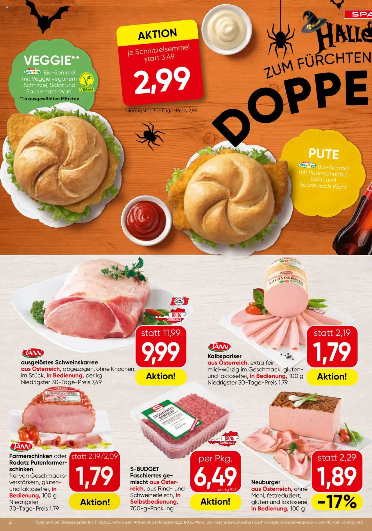 Spar Flugblatt - Wien gültig ab 16.10.2025 | Seite: 4 | Produkte: Salat, Schinken