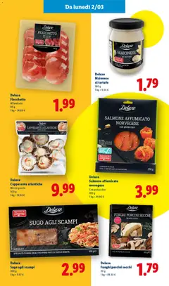 Anteprima del volantino Lidl volantino Vale davvero valido a partire dal 27.02.2026 | Pagina: 4 | Prodotti: Salmone affumicato, Maionese, Funghi, Sugo