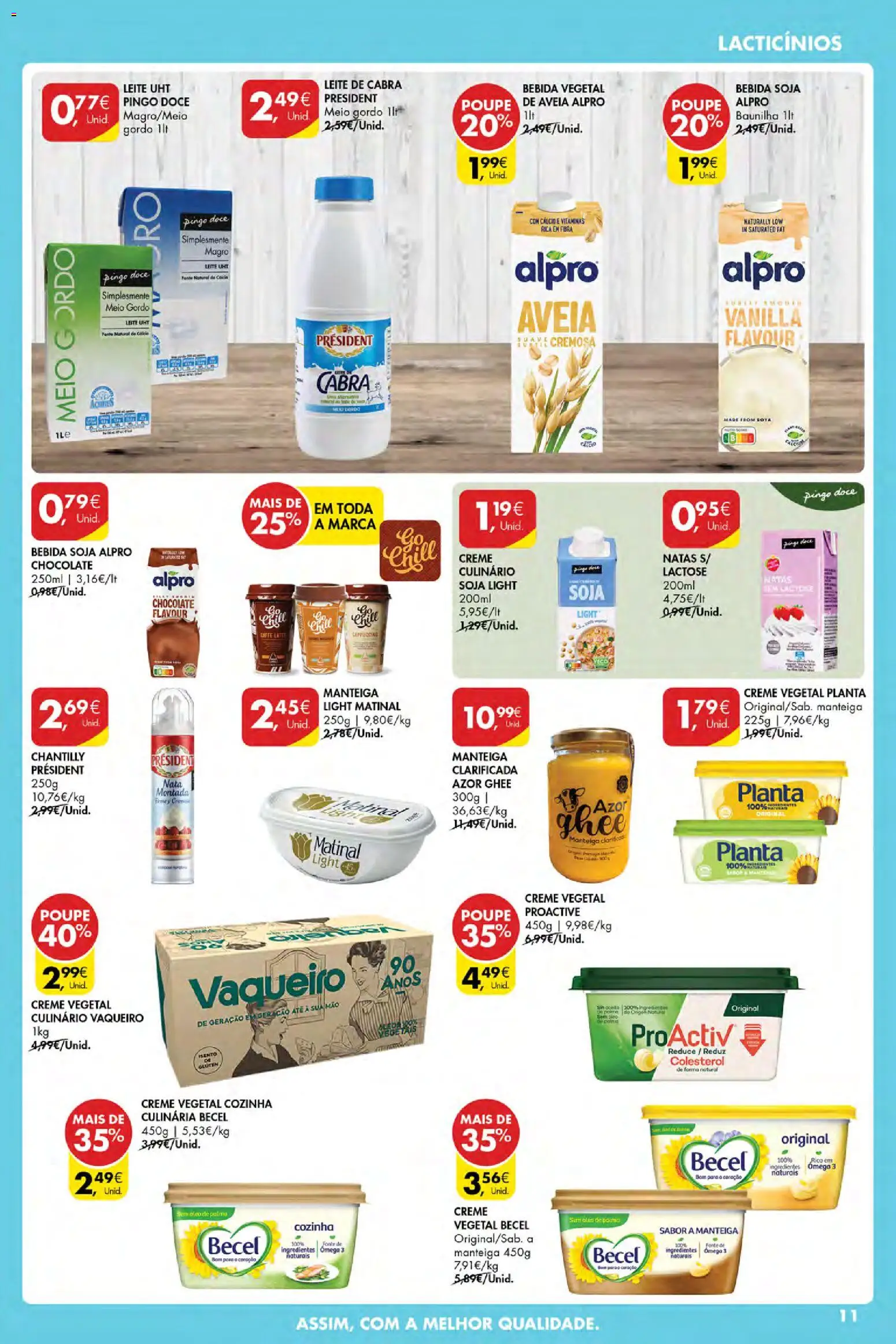 Pingo Doce Poupe Esta Semana Açores │ válido de 23.10.2025 | Página: 11 | Produtos: Soja, Cálcio, Manteiga, Bebida