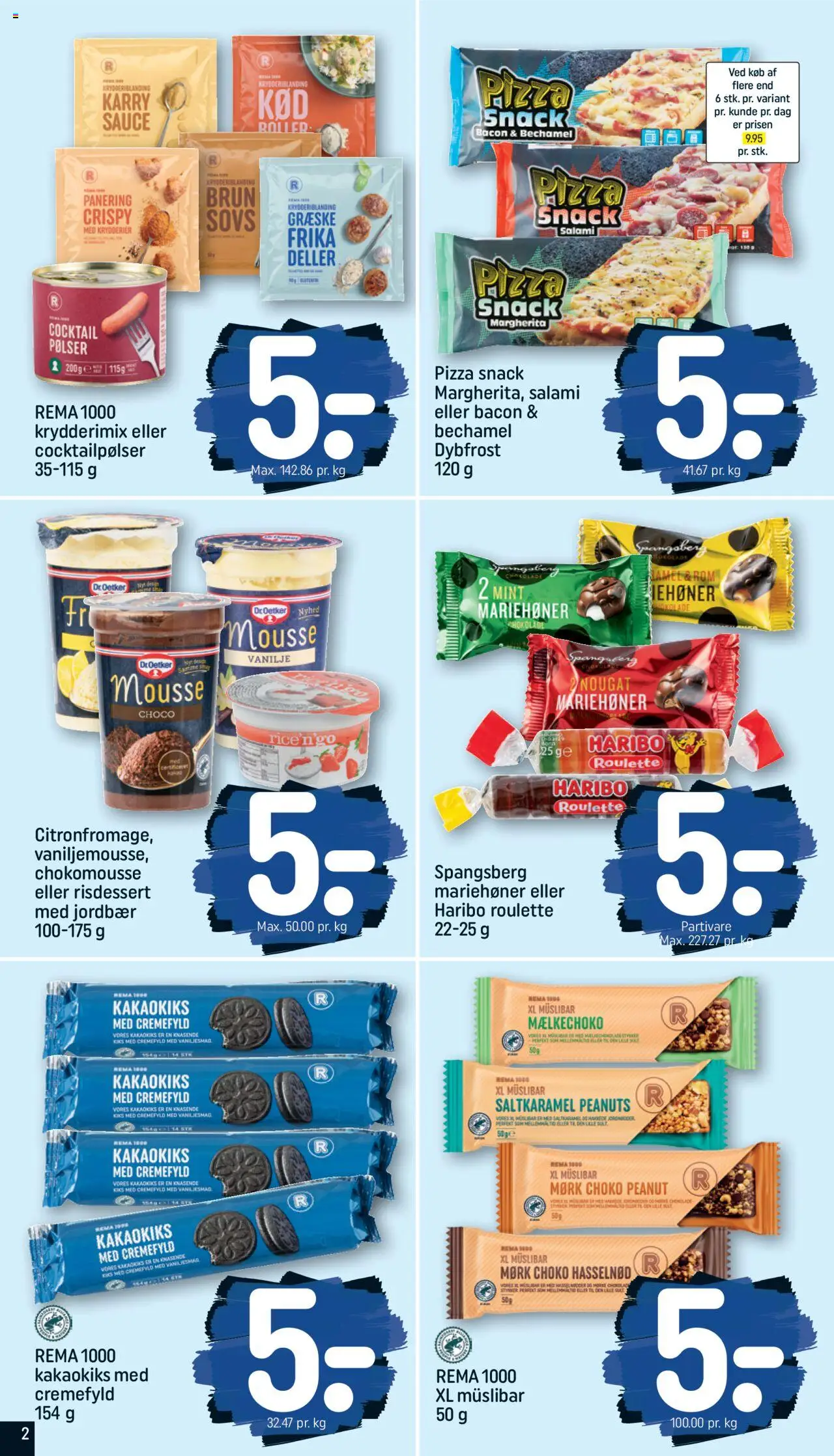 Rema 1000 tilbudsavis – gyldig fra 21.09.2025 | Side: 2 | Produkter: Karry, Cookies, Peanuts, Bacon