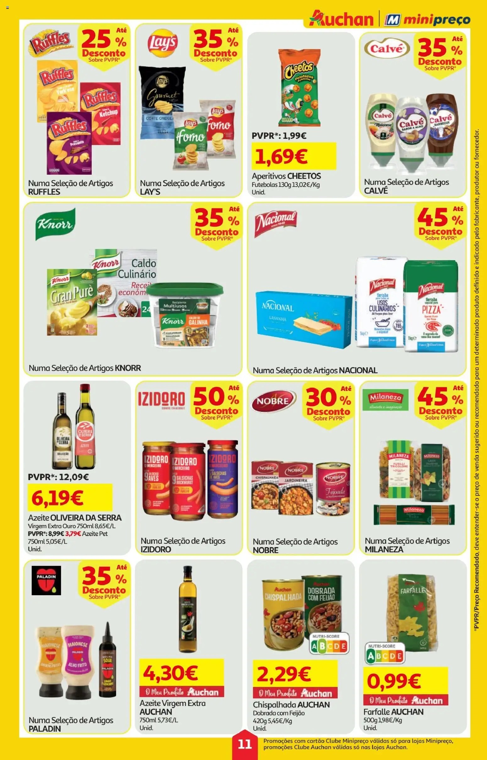 Minipreço folheto │ válido de 09.04.2026 | Página: 11 | Produtos: Azeite, Knorr, Lasanha, Presunto