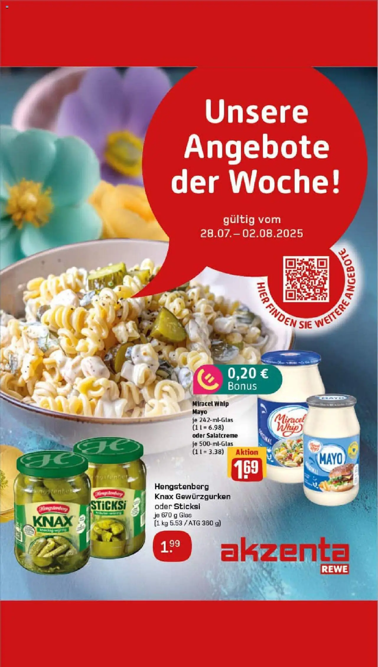 Rewe prospekt Berlin / Prenzlauer Berg	 - gültig ab dem 28.07.2025 | Seite: 1 | Produkte: Miracel whip, Mayonnaise