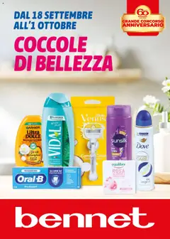 Anteprima del volantino bennet Profumeria e Dispensa catalogo valido a partire dal 18.09.2025