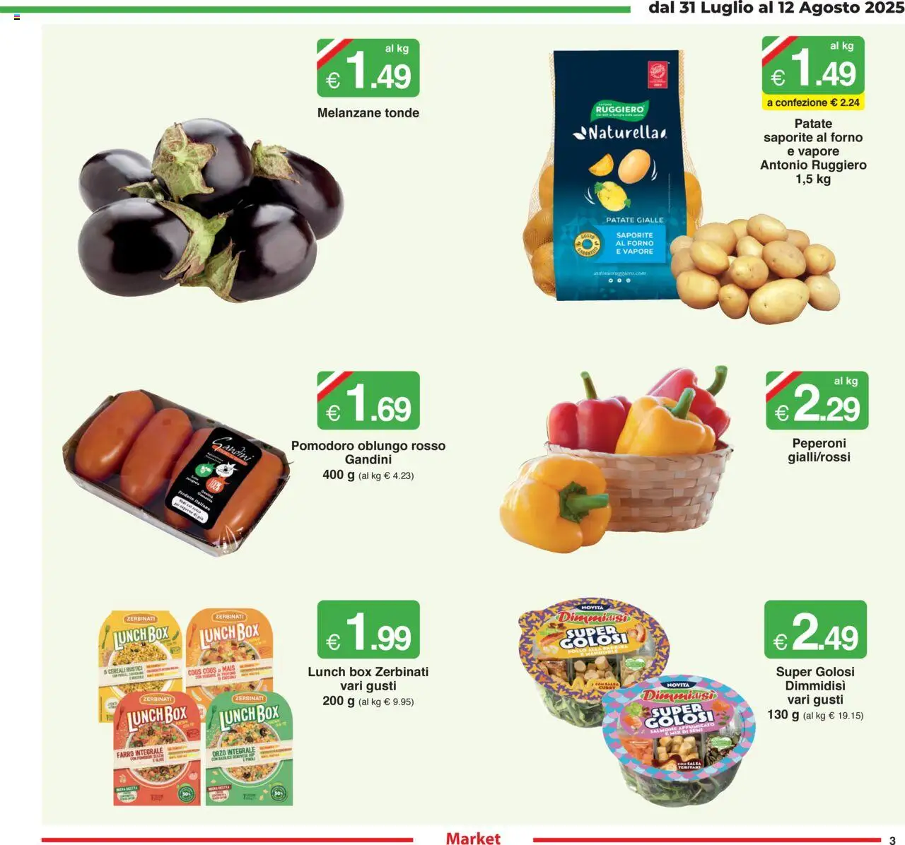 Volantino Sì con Te del 31.07.2025 | Pagina: 3 | Prodotti: Cereali, Pomodoro, Rustici, Farro