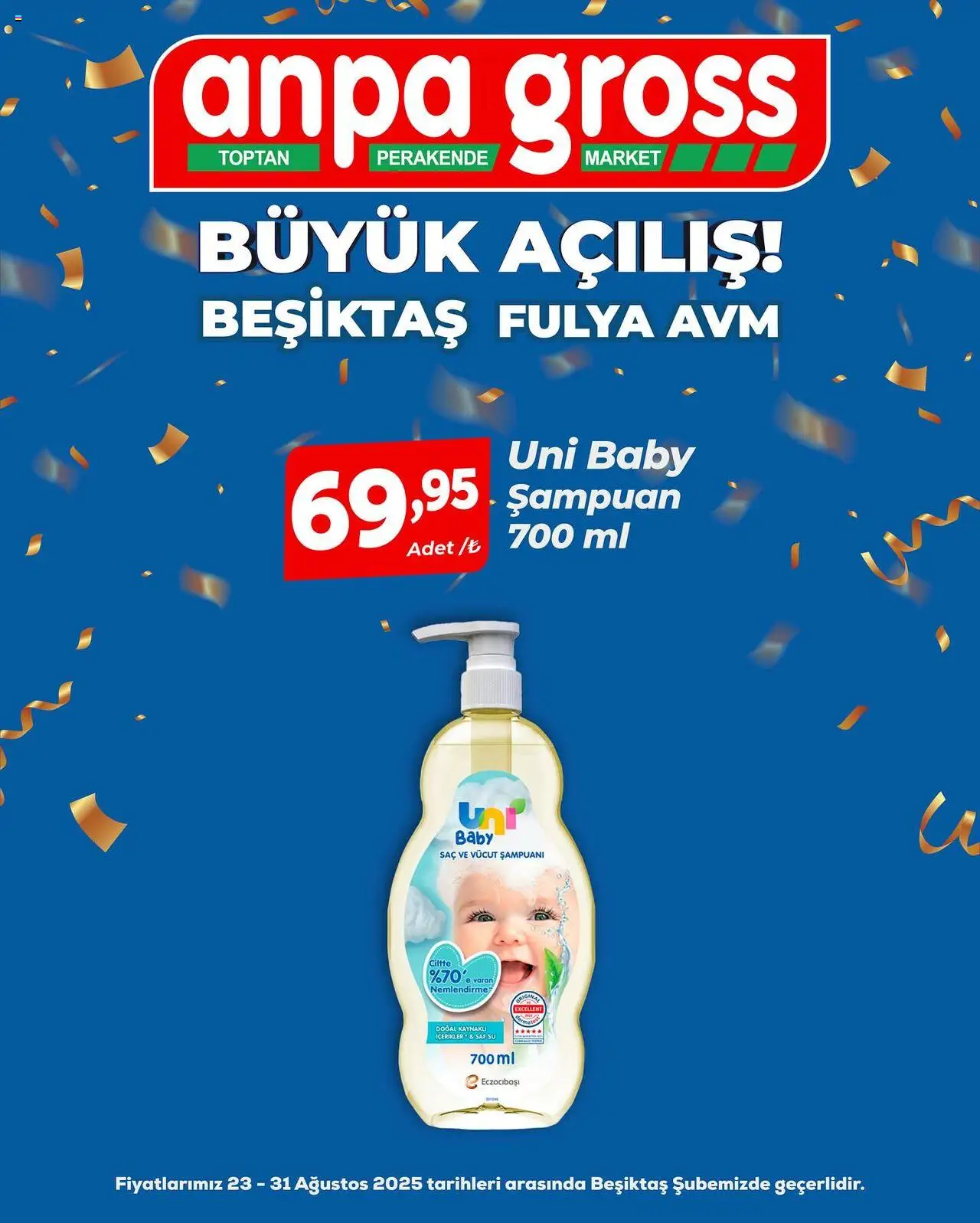 Anpa Gross Büyük Açılış - 23.08.2025 tarihinden itibaren geçerlidir | Sayfa: 79 | Ürünler: Şampuan, Su