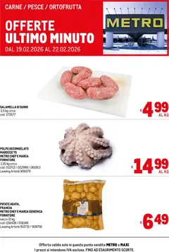 Anteprima del volantino Metro Offerte Freschissimi catalogo valido a partire dal 19.02.2026