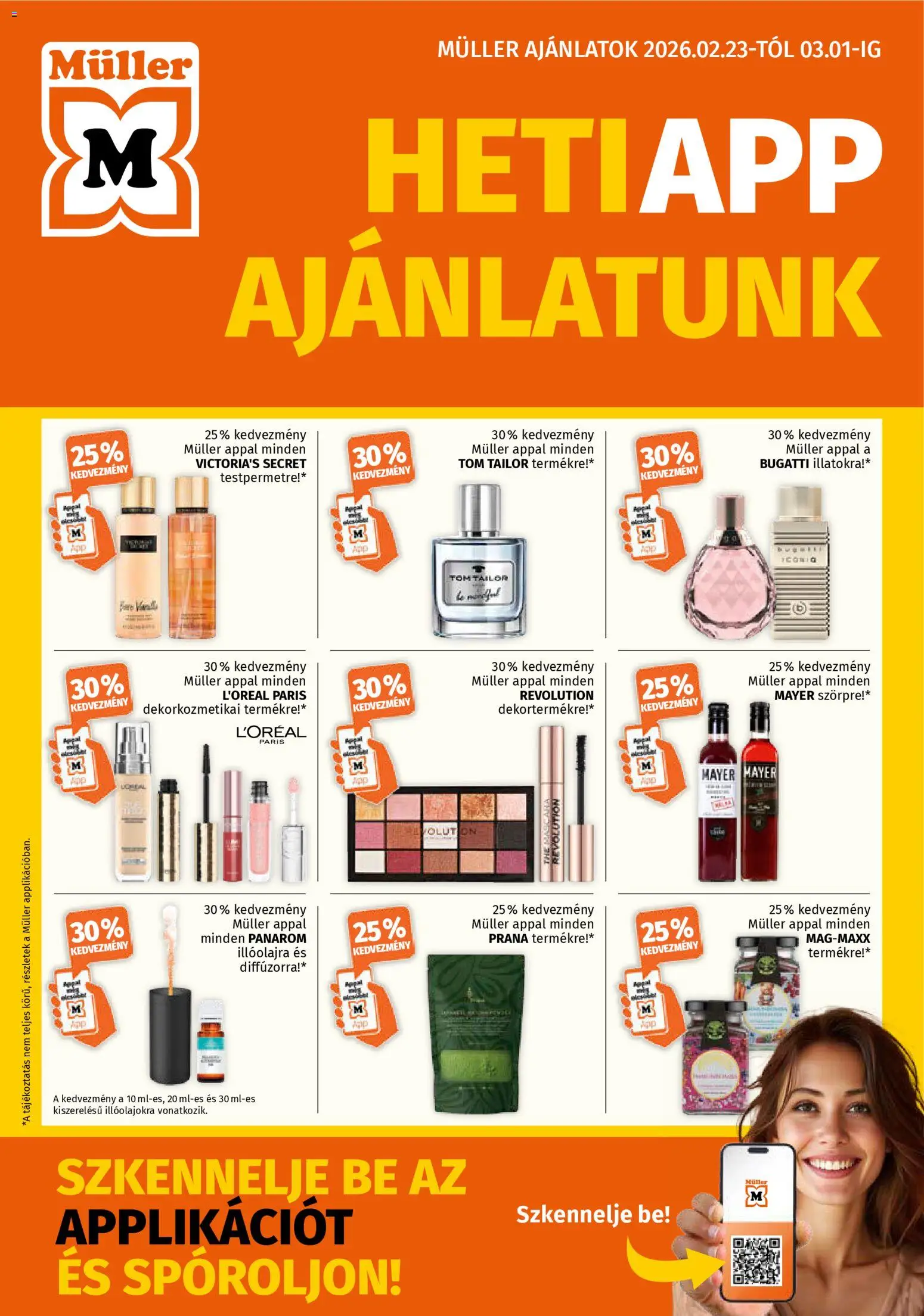 Müller akciós ujság - amely érvényes a következő dátumtól: 23.02.2026 | Oldal: 1