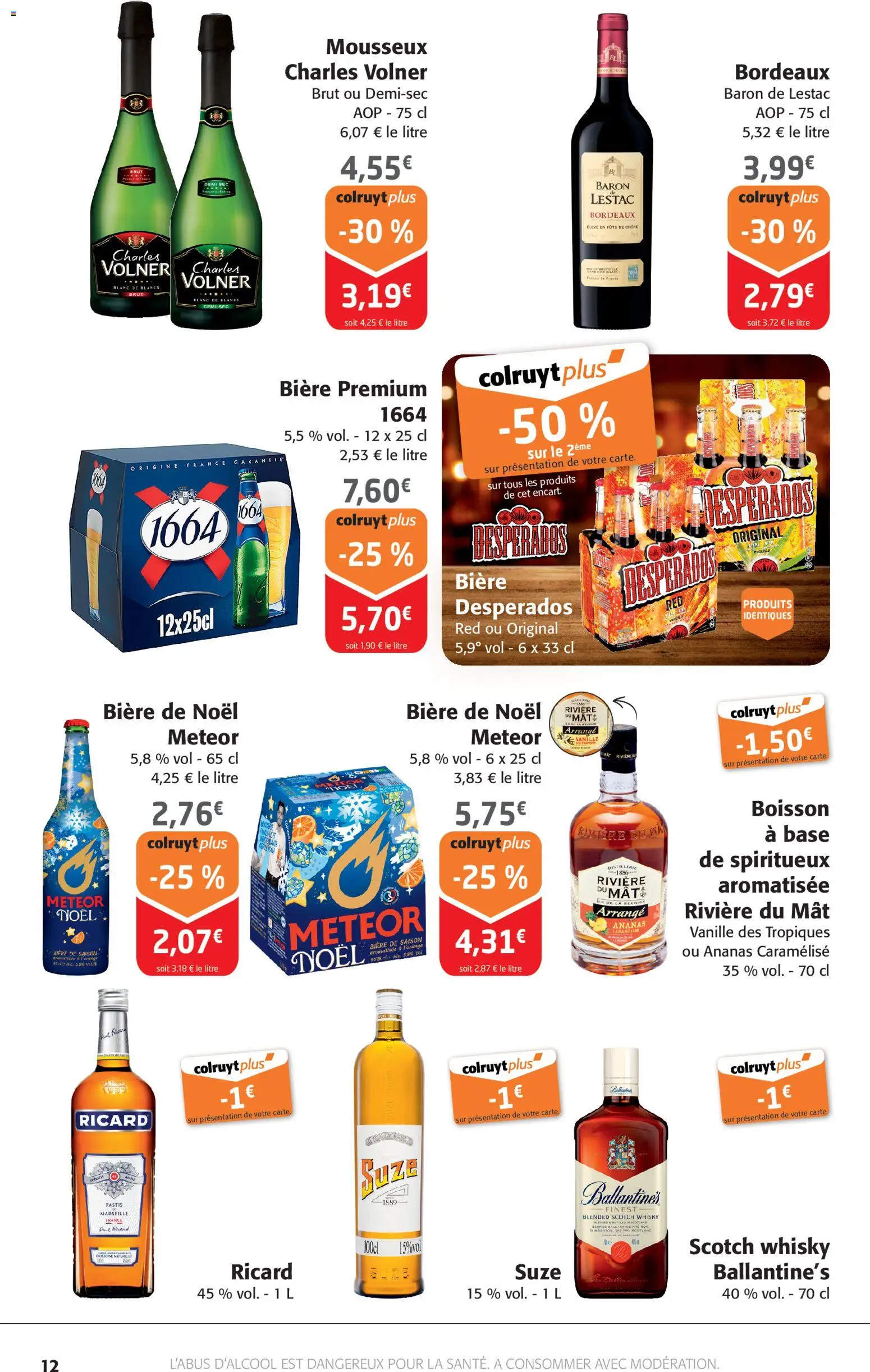 {H1} | Page: 12 | Produits: Whisky, Desperados, Pastis, Base