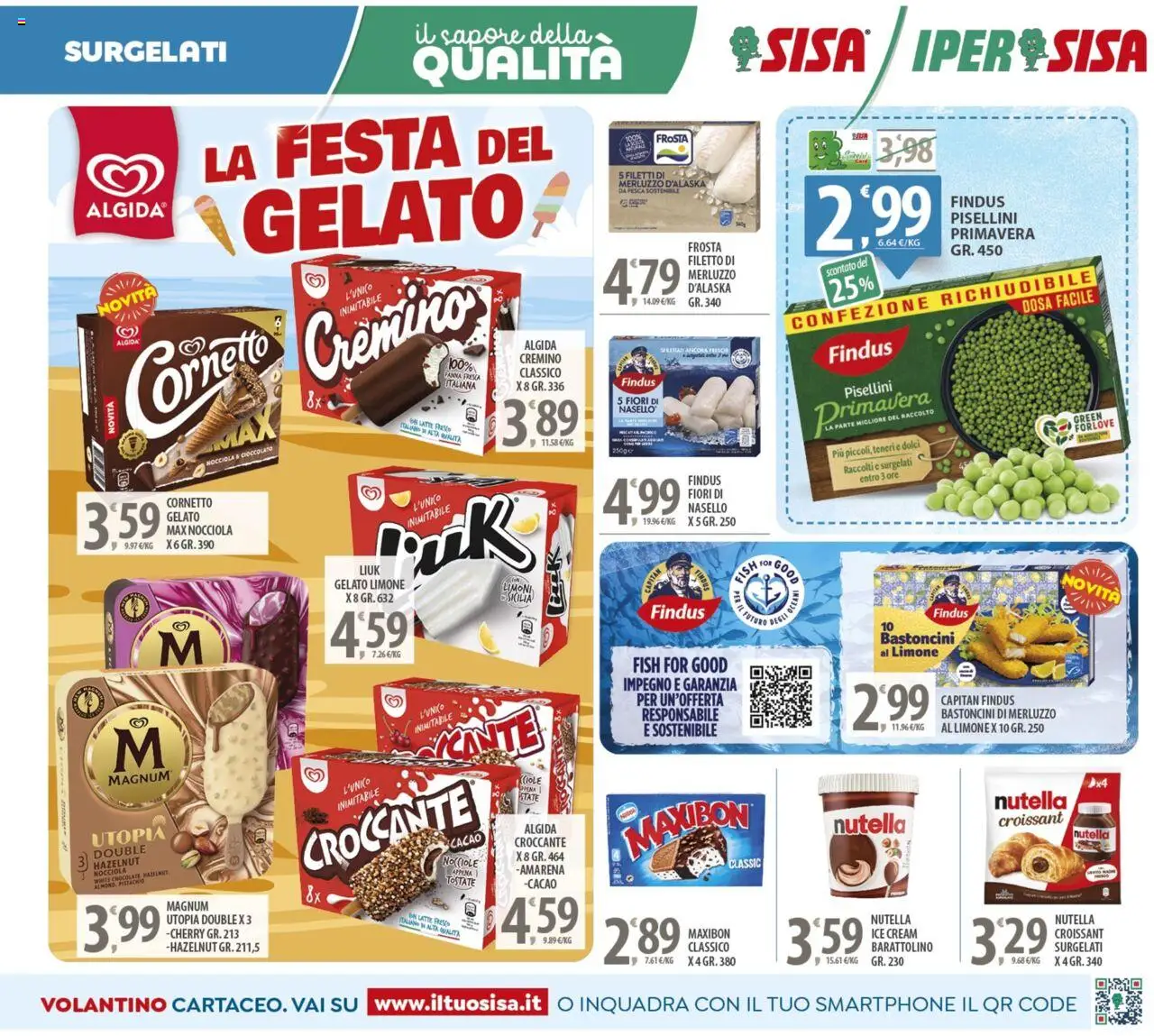 Volantino SISA del 03.06.2025 | Pagina: 5 | Prodotti: Cornetto, Gelato, Nocciole, Amarena