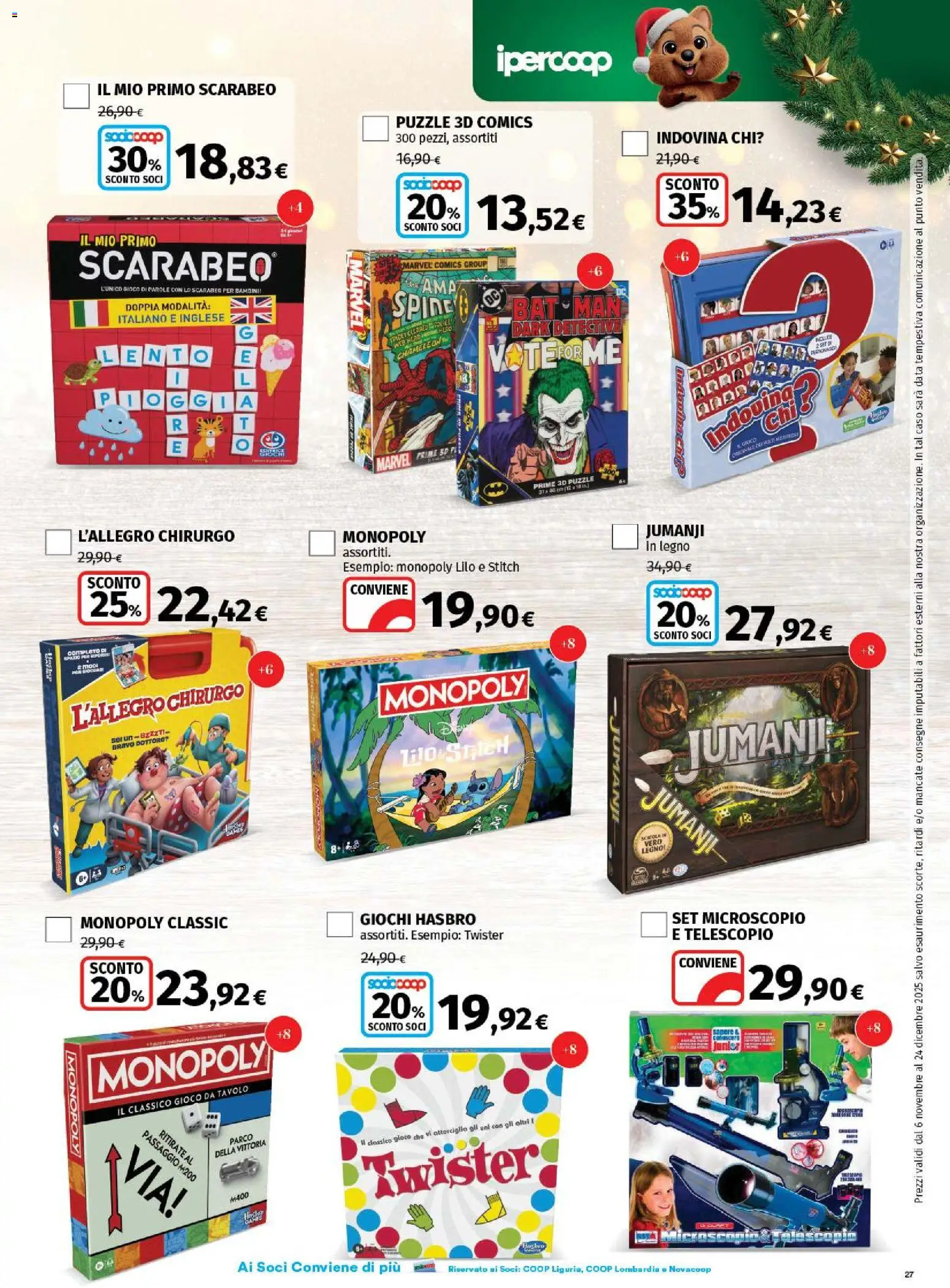 Volantino Ipercoop del 06.11.2025 | Pagina: 27 | Prodotti: Data, Gioco, Tavolo