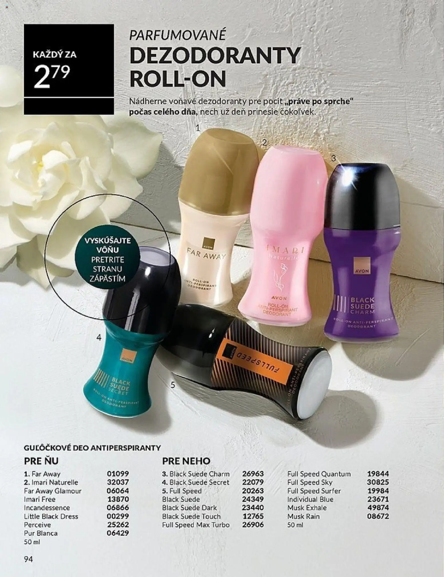 Nové Avon akcie – leták je platný od 01.03.2026 | Strana: 94 | Produkty: Antiperspirant