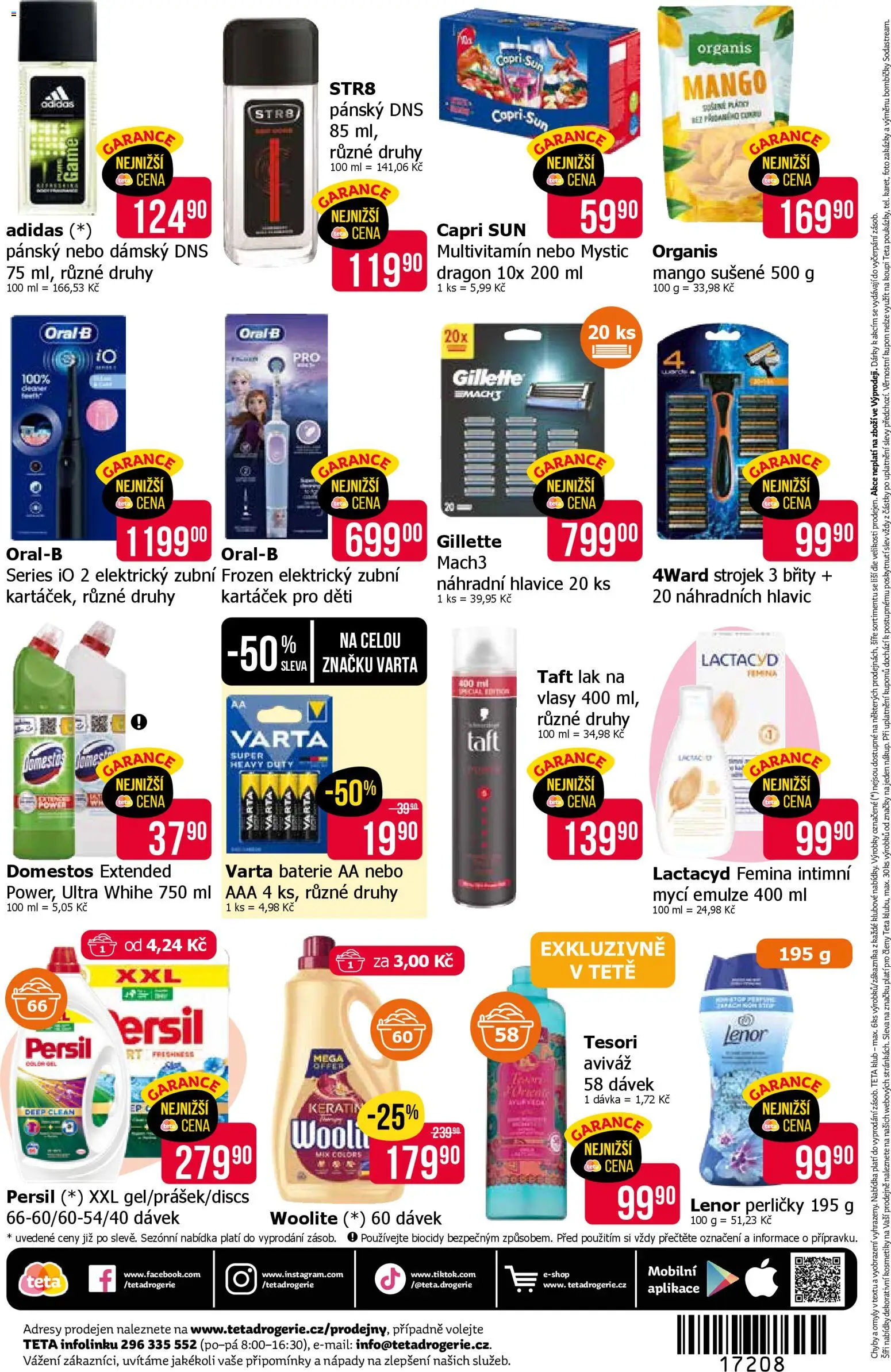 TETA Drogerie Black Friday od 11.11.2025 | Strana: 4 | Produkty: Mango, Capri Sun, Gillette Mach3, Lak na vlasy