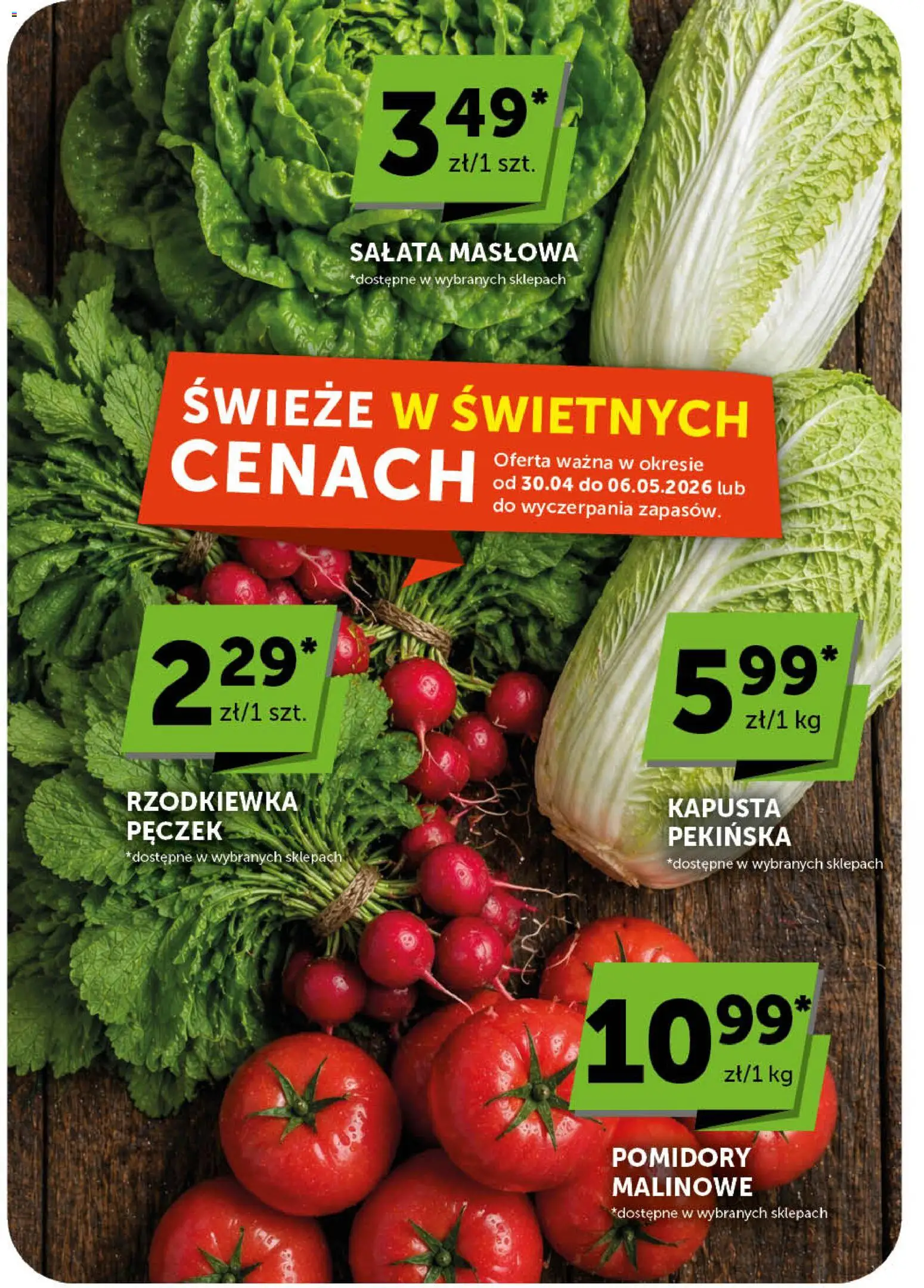 ABC gazetka od 30.04.2026 | Strona: 8 | Produkty: Kapusta, Kapusta pekińska, Pomidory malinowe, Pomidory