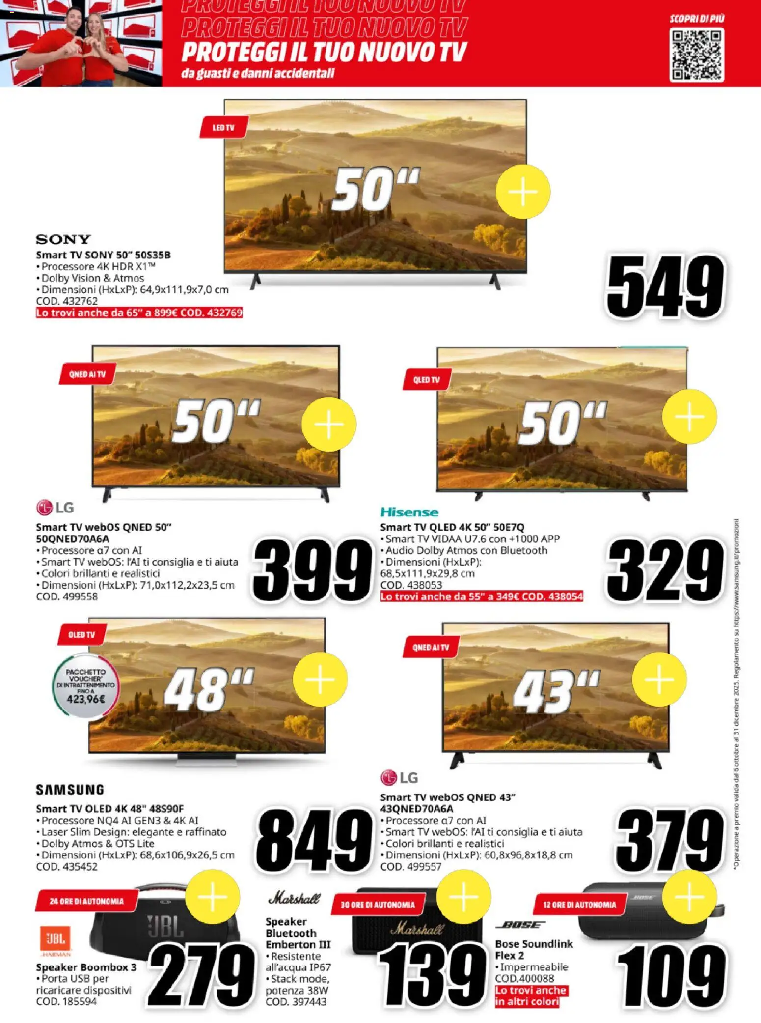 Volantino Media World del 20.11.2025 | Pagina: 7 | Prodotti: TV, Audio, Speaker, USB