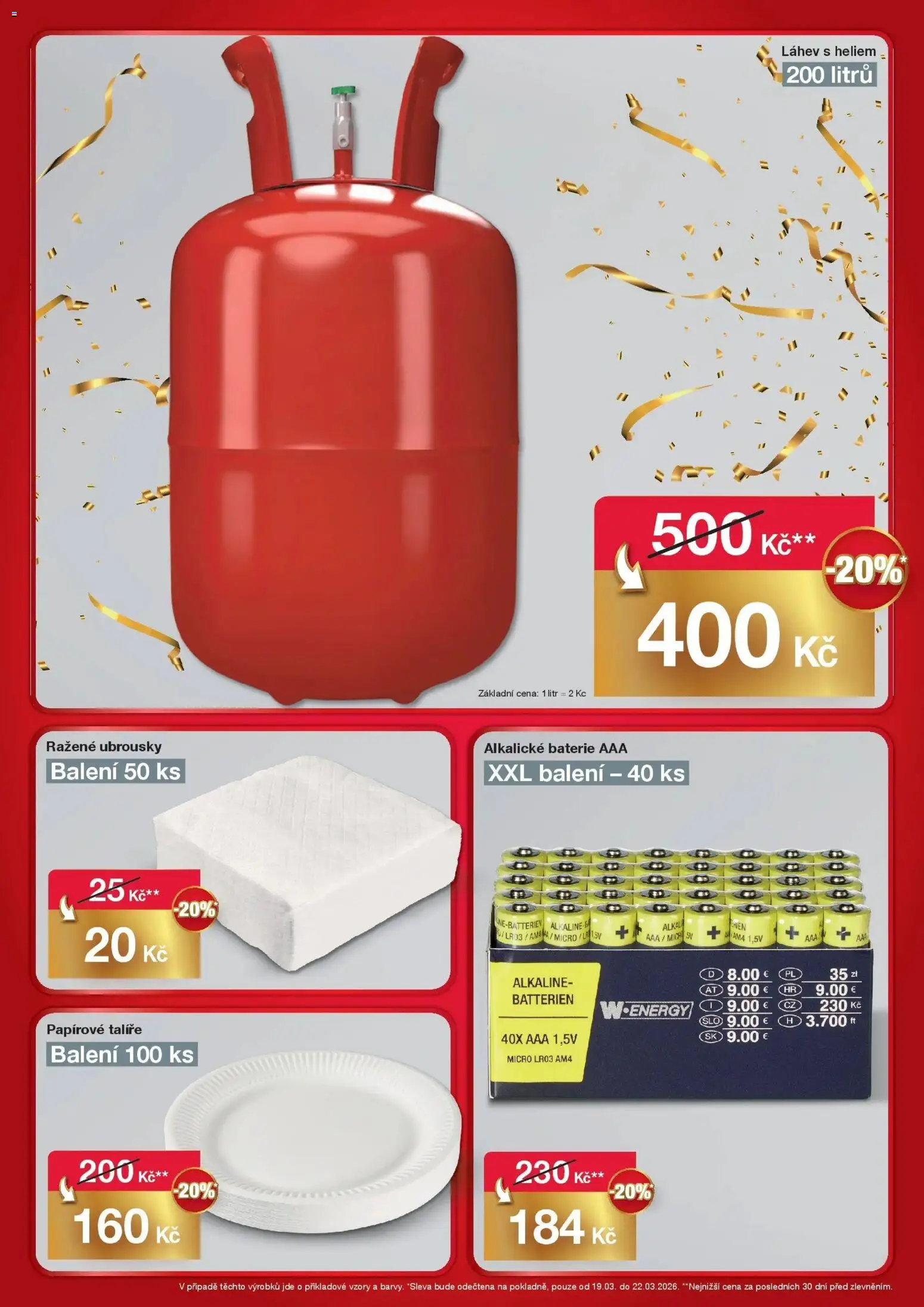 Woolworth leták od 19.03.2026 | Strana: 9 | Produkty: Talíře, Ubrousky, Baterie, Láhev