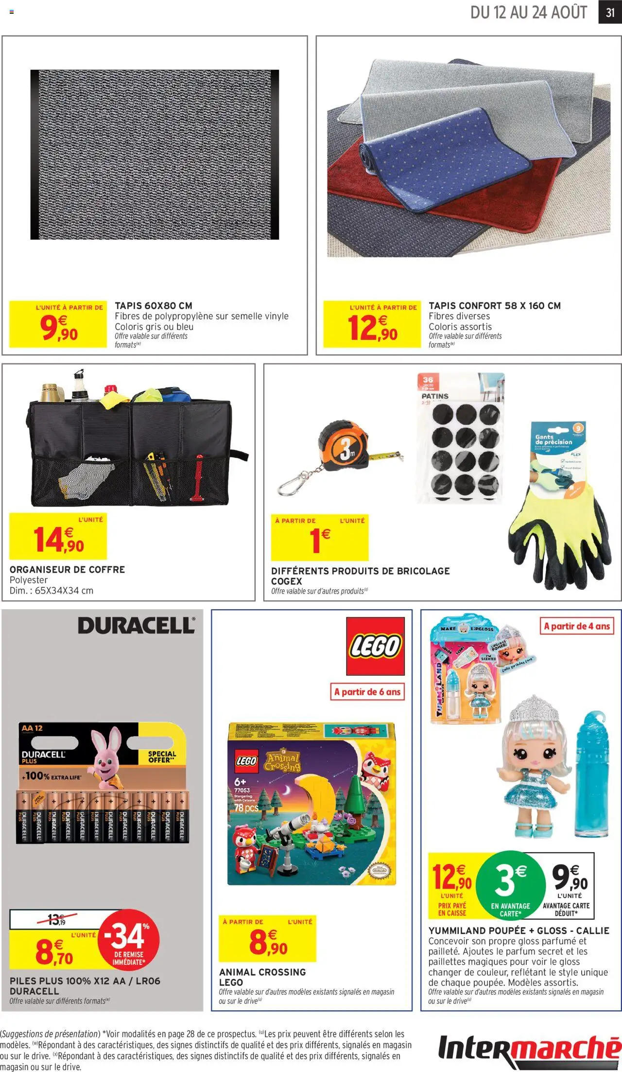  | Page: 31 | Produits: Gloss, Légo, Colle, Piles