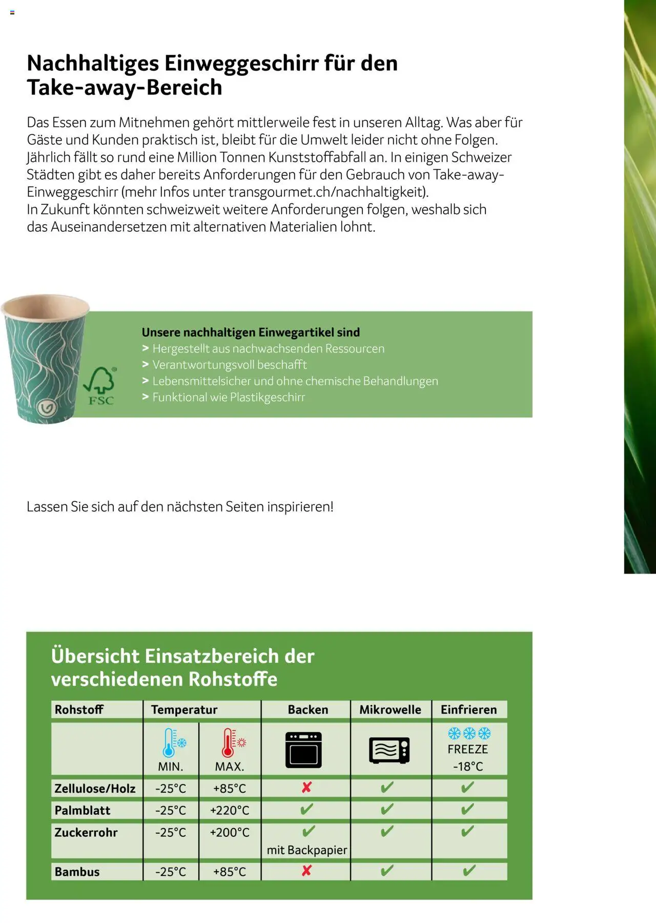 Prodega Aktionen Nachhaltiges Einweggeschirr für unterwegs. ab 03.04.2025 | Seite: 2 | Produkte: Mikrowelle