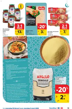 Carrefour folder week 8 - Voorbeeld van een folder van Carrefour, geldig van 18.02.2026 | Pagina: 13 | Producten: Gewicht, Groenten, Wortelen, Courgette