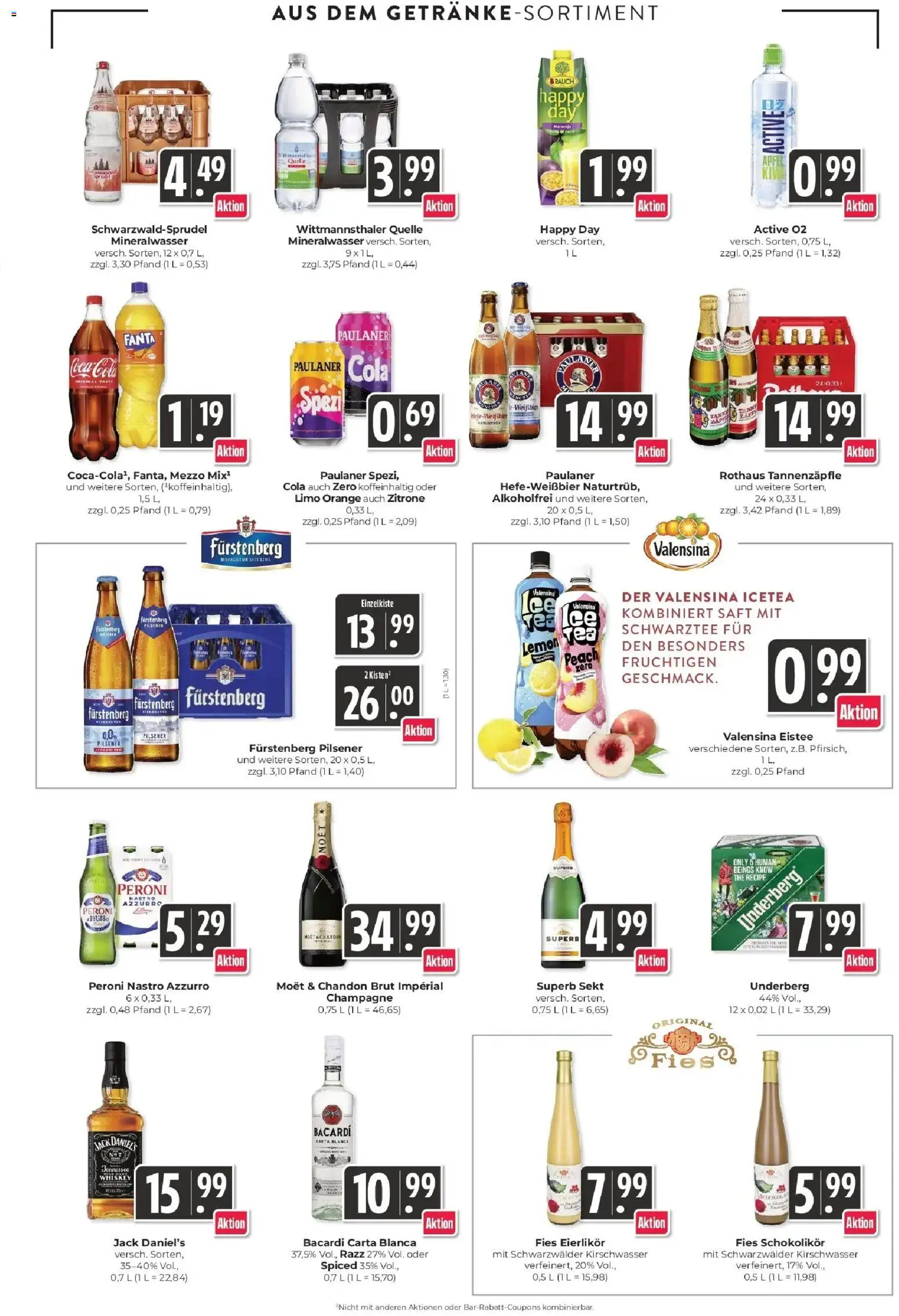 Edeka prospekt Schliengen	 – gültig ab 22.03.2026 | Seite: 14 | Produkte: Bacardi, Paulaner spezi, Sekt, Valensina