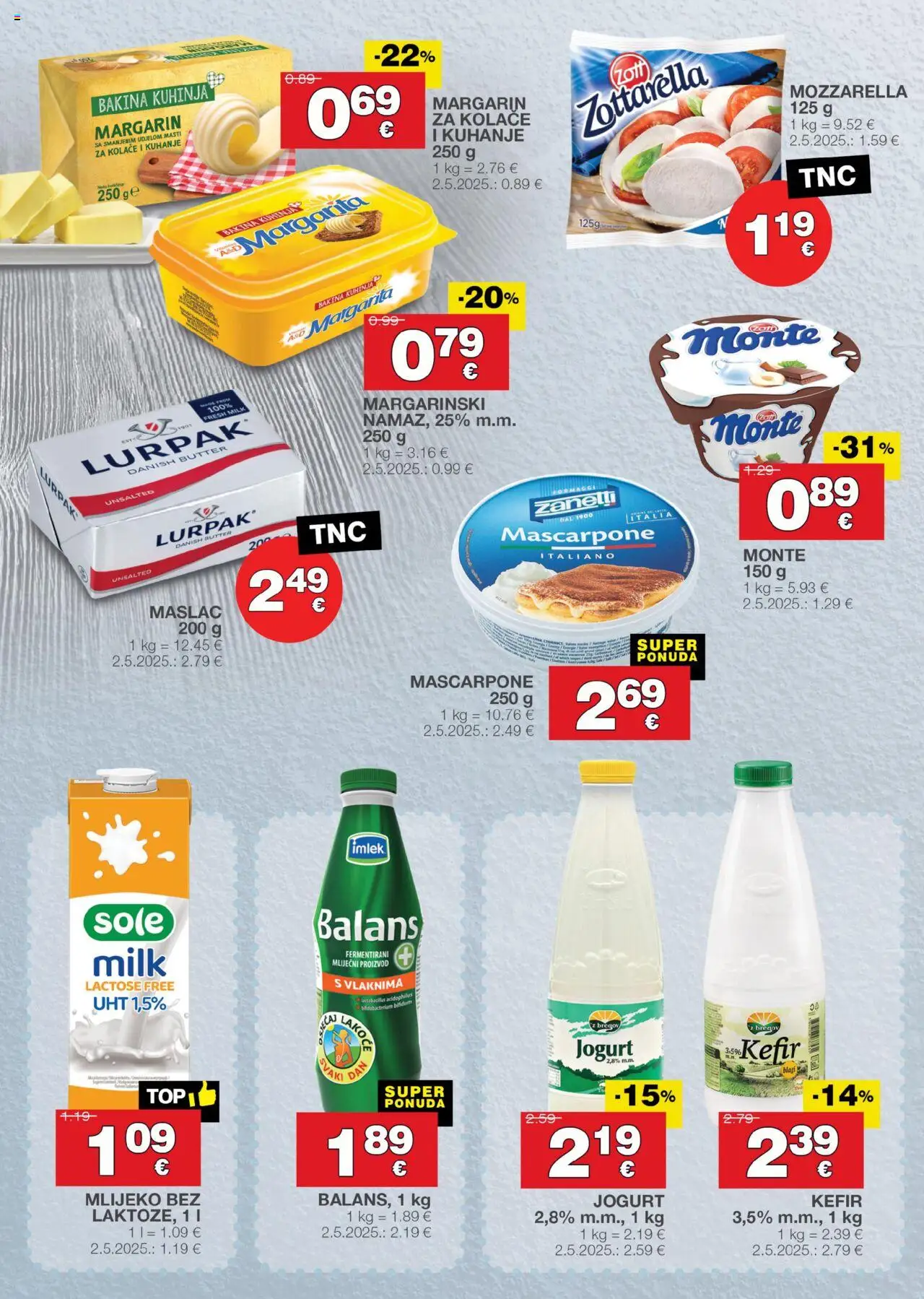 Stanić Diskont katalog | vrijedi od 07.08.2025 | Stranica: 4 | Proizvodi: Maslac, Jogurt, Margarin, Kefir