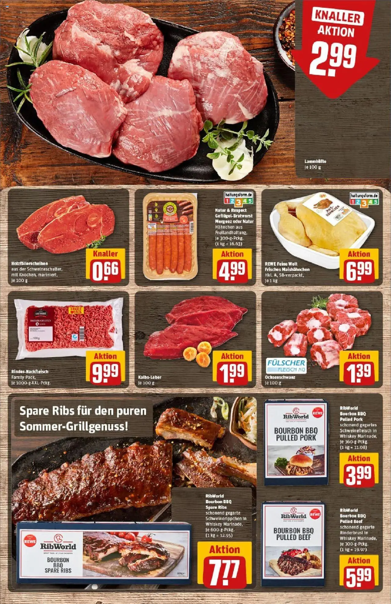 Rewe prospekt Hamburg	 - gültig ab dem 20.07.2025 | Seite: 11 | Produkte: Hahnchen, Kalbsleber, Schweinefleisch, Whiskey