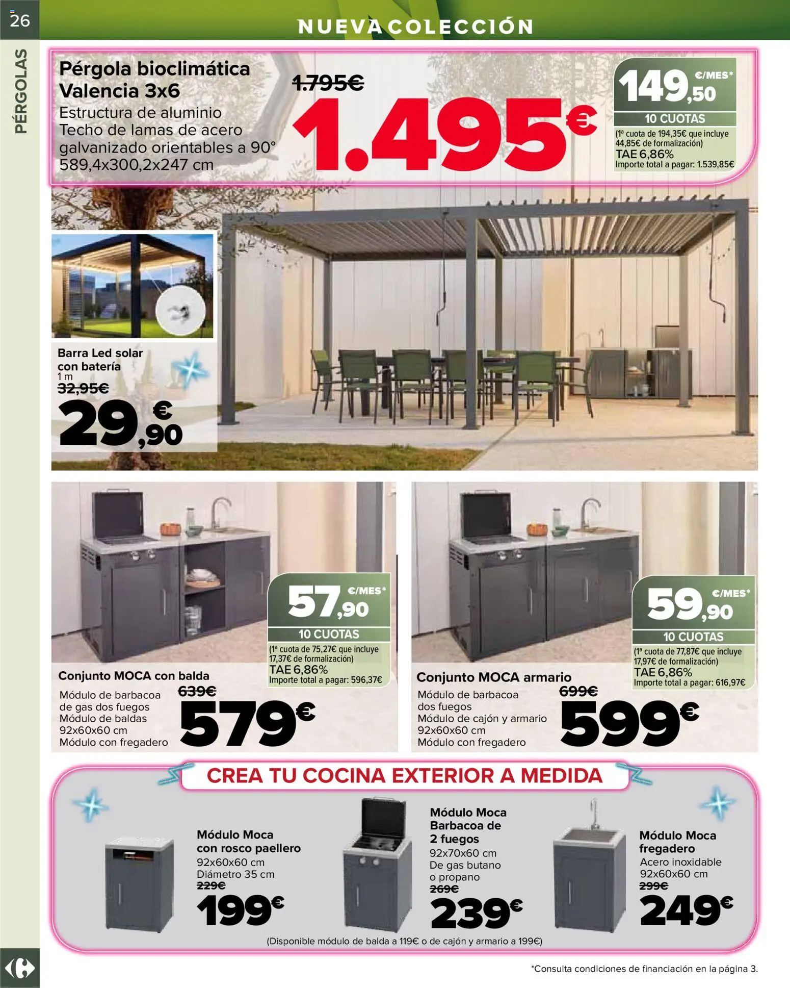 Carrefour Jardin │ válido desde el 13.03.2026 | Página: 26 | Productos: Barbacoa, Cocina, Armario, Batería