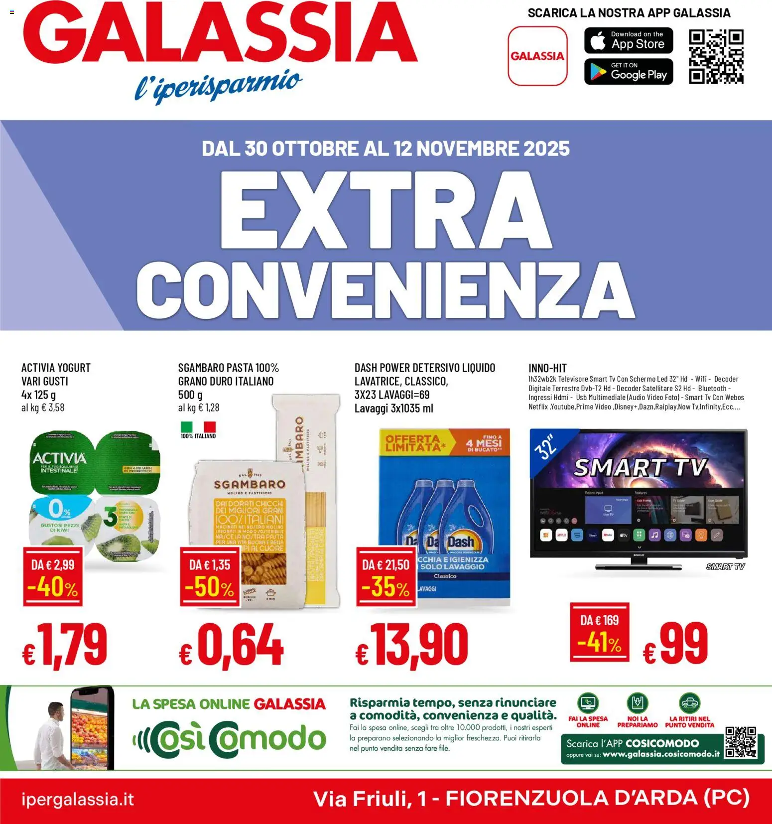 Volantino Galassia del 30.10.2025 | Pagina: 1 | Prodotti: Decoder, The, TV, Fusilli
