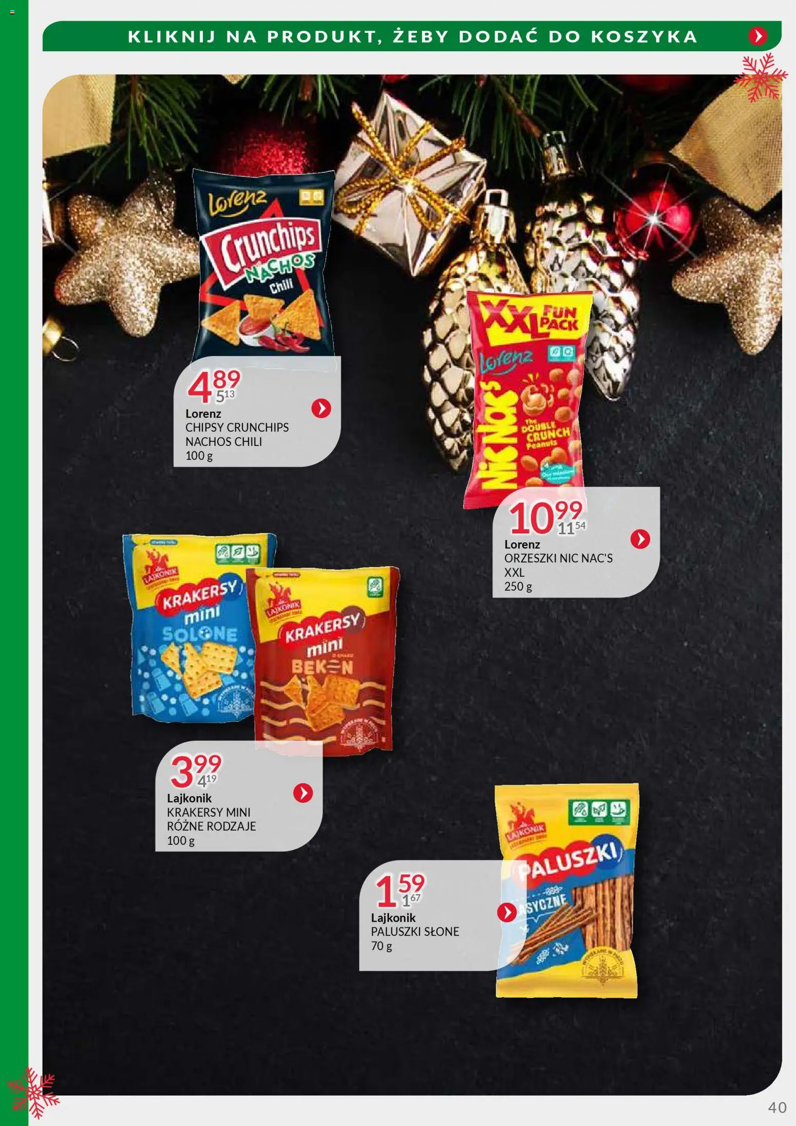 Eurocash Gazetka - Oferta Handlowa MR Południowy Wschód od 24.11.2025 | Strona: 40 | Produkty: Chili, Chipsy, Nachos, Paluszki