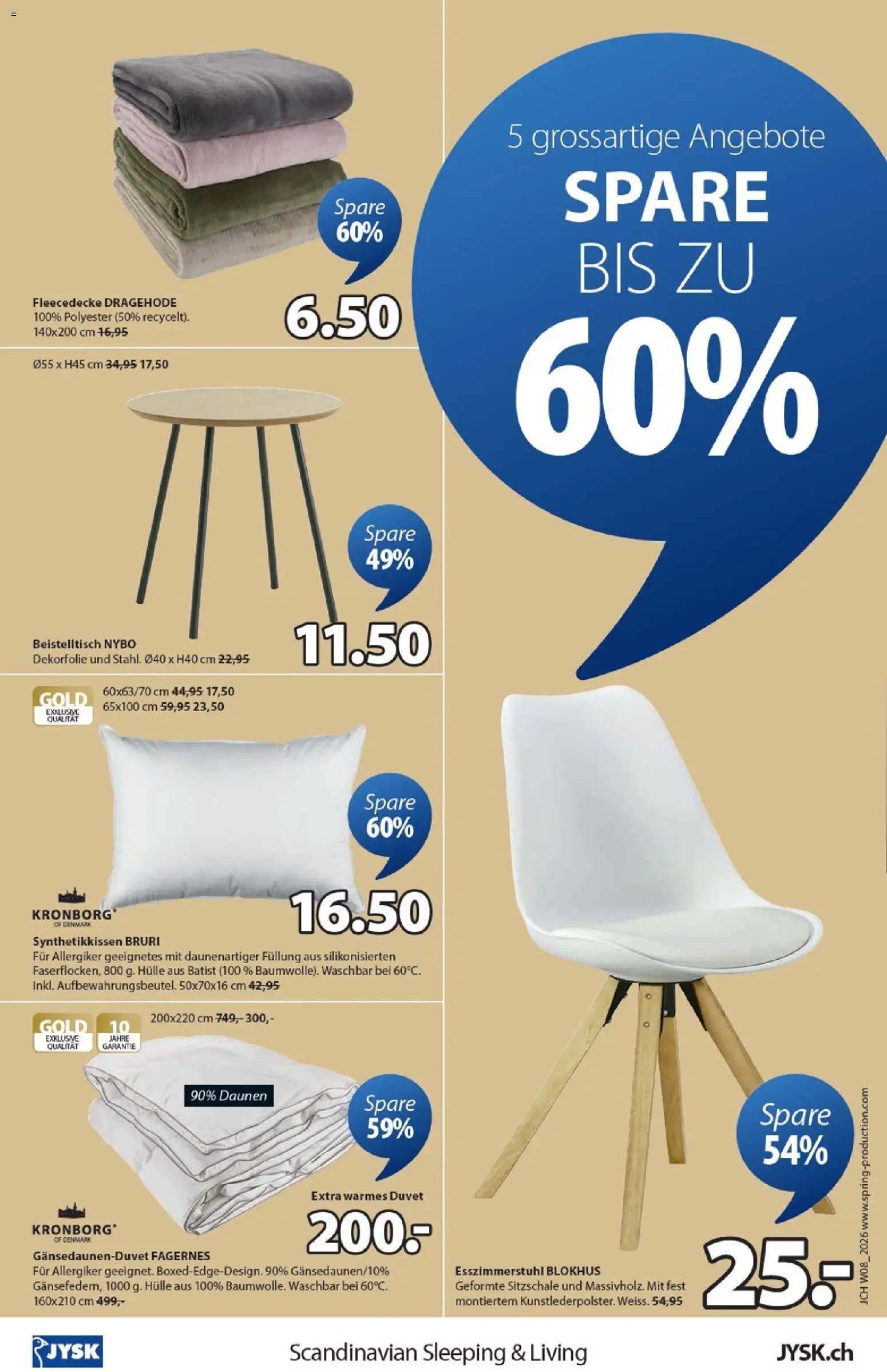JYSK Aktionen – gültig ab 17.02.2026 | Seite: 12 | Produkte: Hülle, Beistelltisch