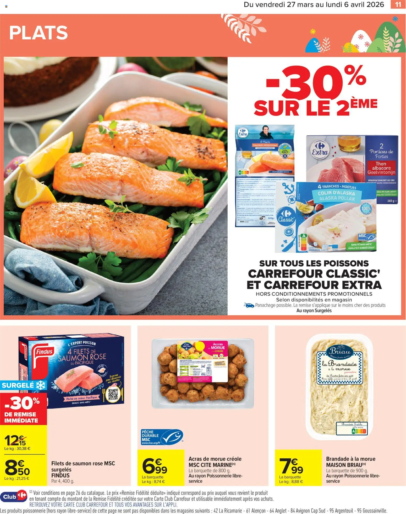 {H1} | Page: 11 | Produits: Poissonnerie, Morue, Poisson, Saumon